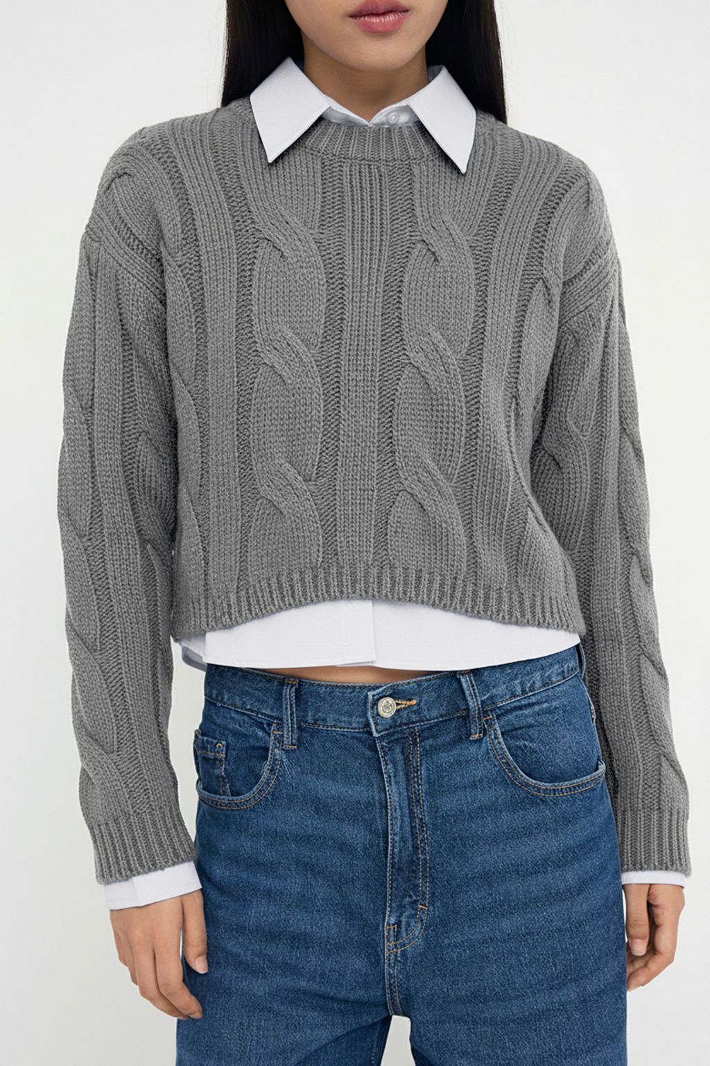 Teen Lacivert Kombine Crop Triko Kazak TWOAW26KZ00047 - Trendyolmilla фото 22