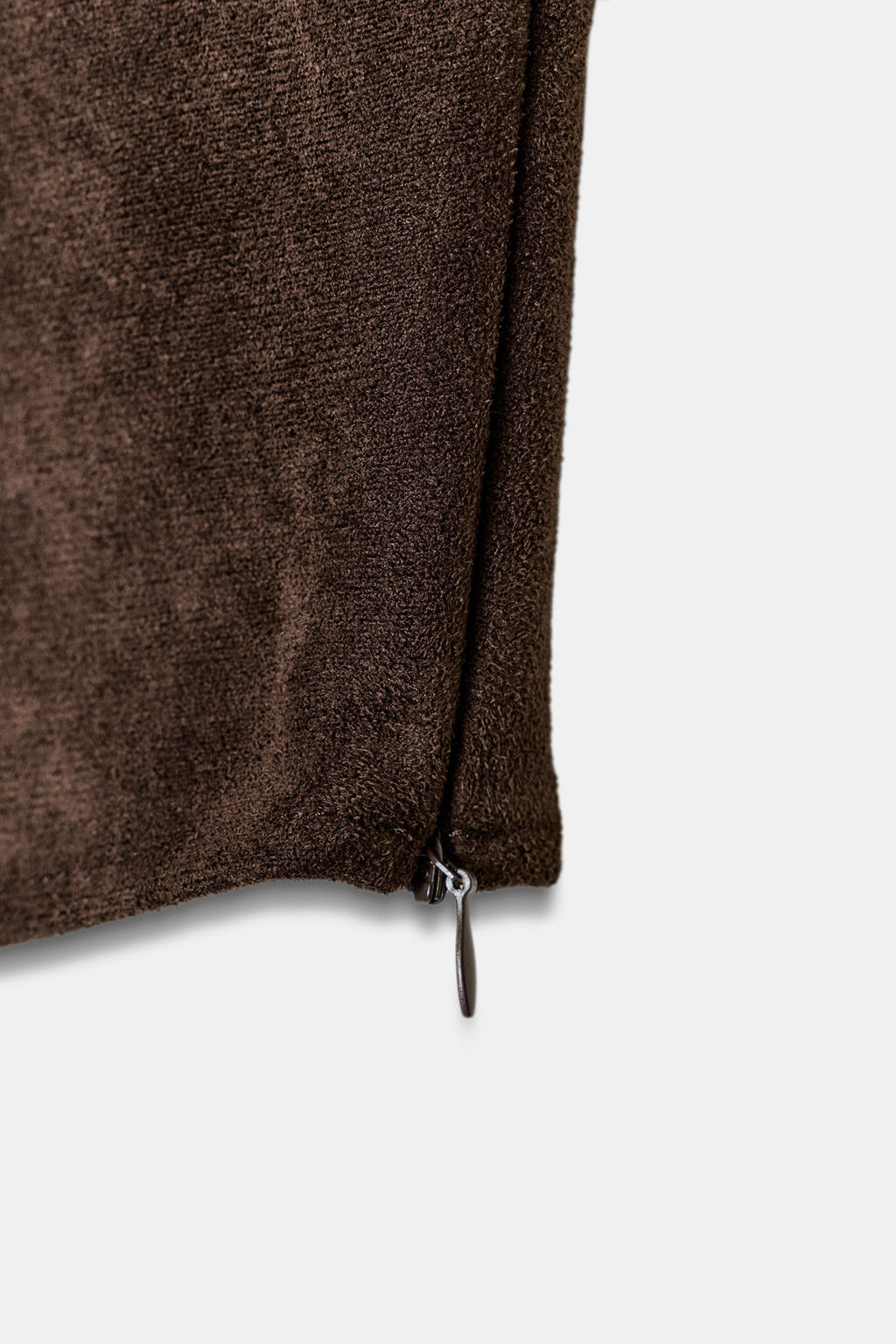 TOP CROP EFECTO ANTE / Marr?n chocolate - Zara фото 8