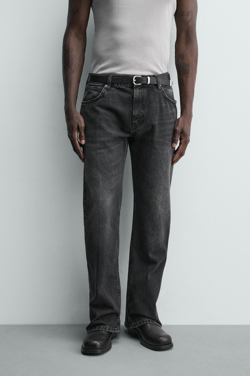 JEANS FLARE FIT ABERTURA / Carb?n - Zara фото 2