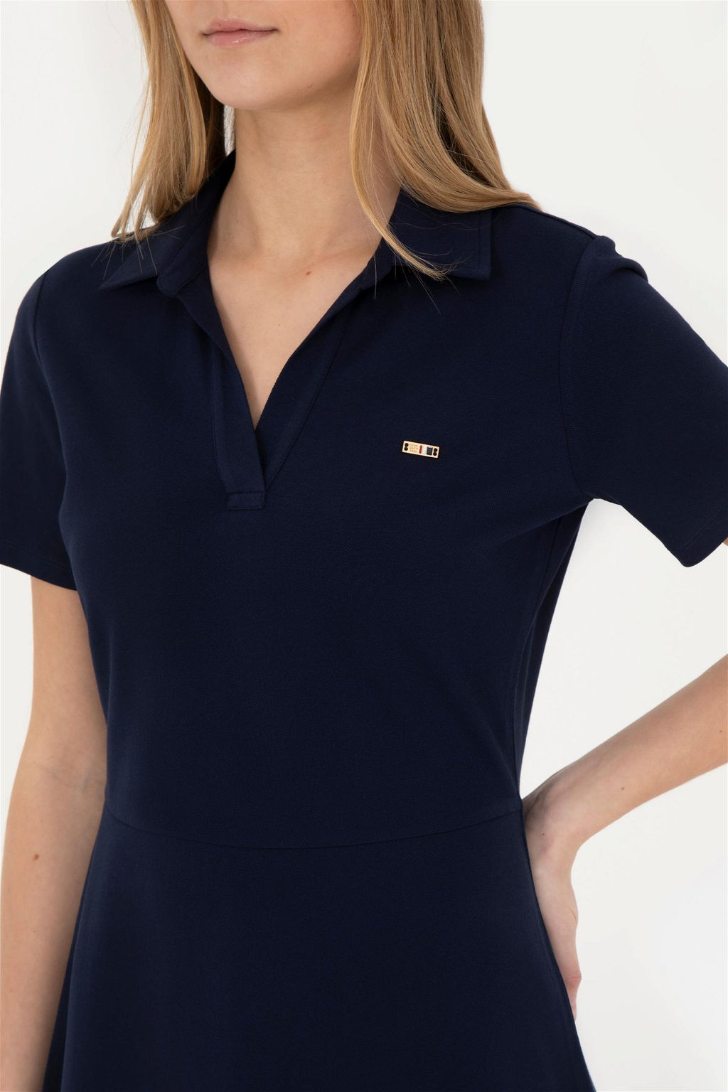 Женское темно-синее трикотажное платье - U.s. polo assn фото 6