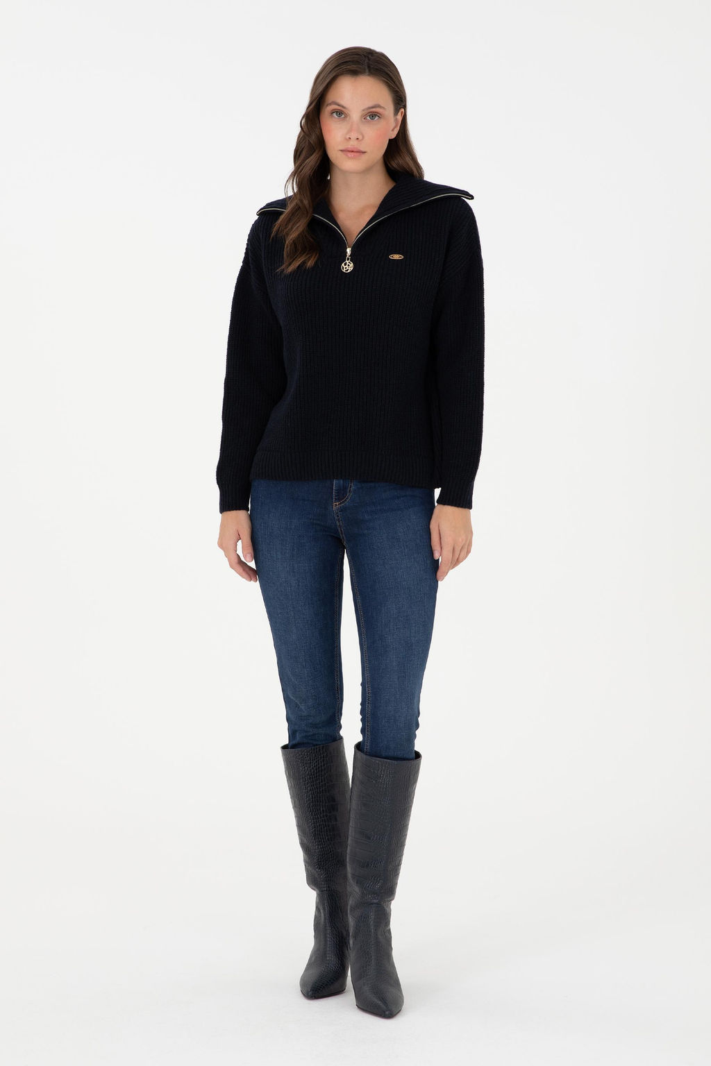 Женский темно-синий свитер Неожиданная скидка в корзине - U.s. polo assn фото 4