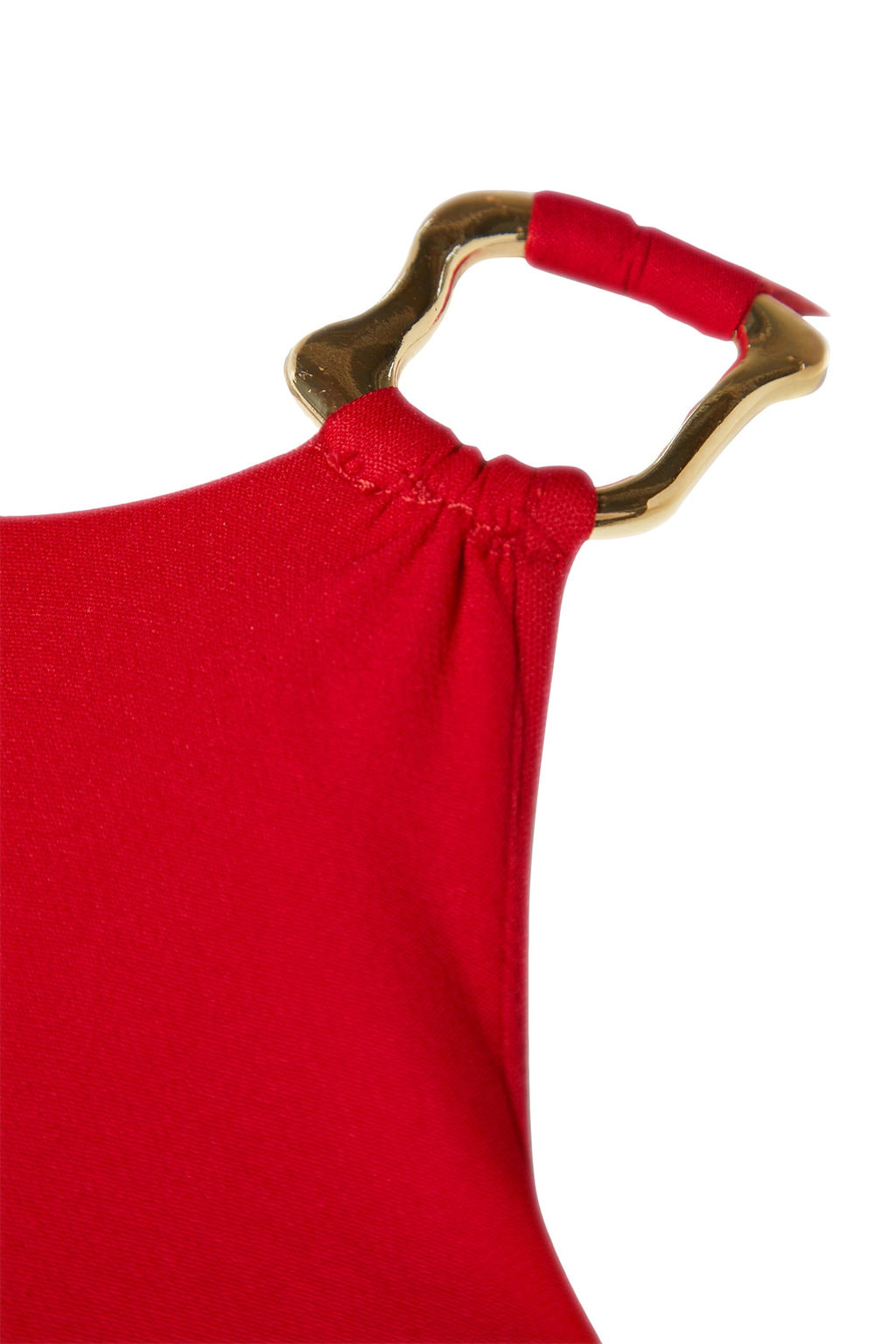 TRENDYOLMILLA Petrol Vucuda Oturan Yakas? Aksesuar Detayl? Midi Kalem Etek Dokuma Elbise TWOSS23EL02115  фото 20