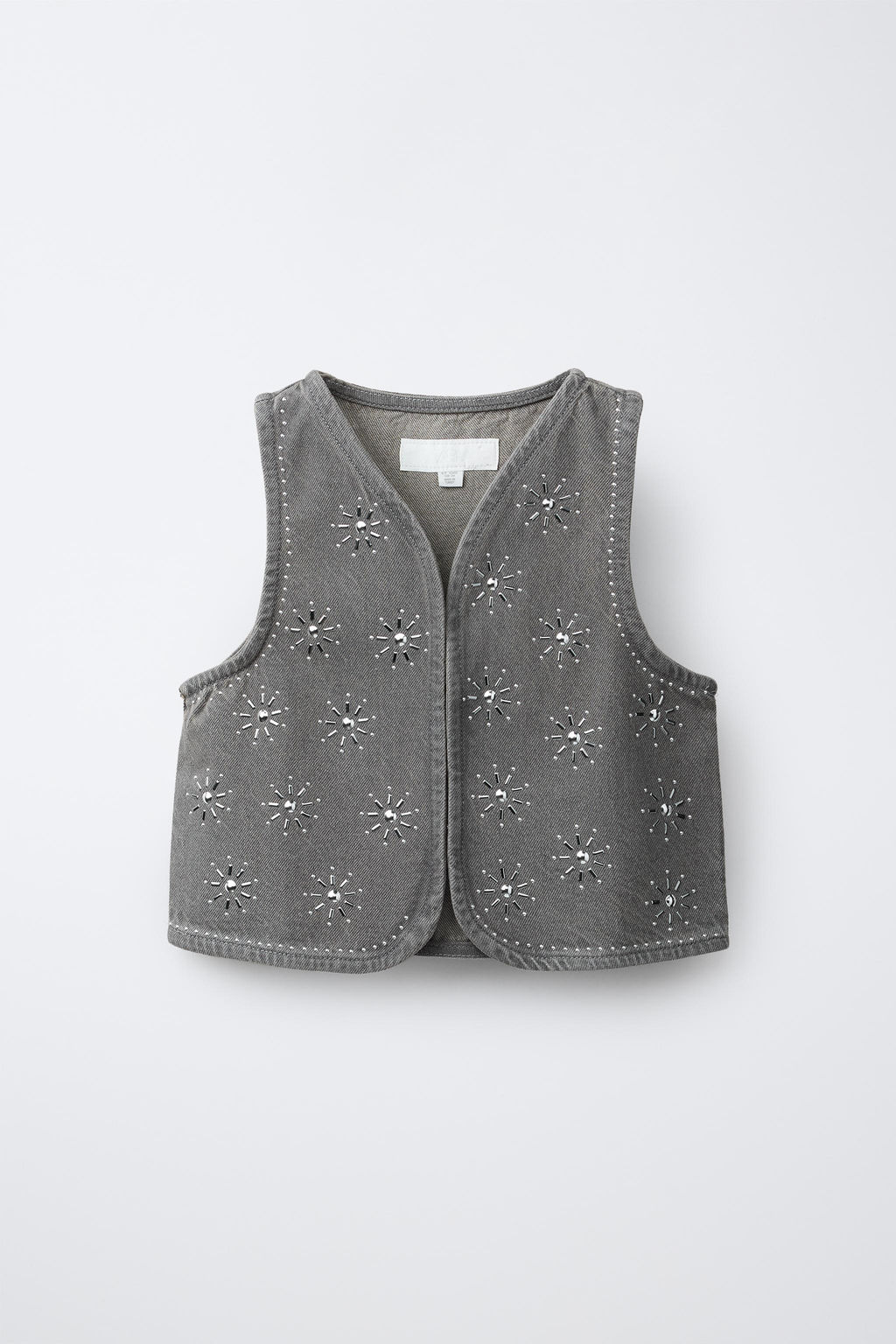 CHALECO DENIM STRASS / Gris antracita - Zara фото 2