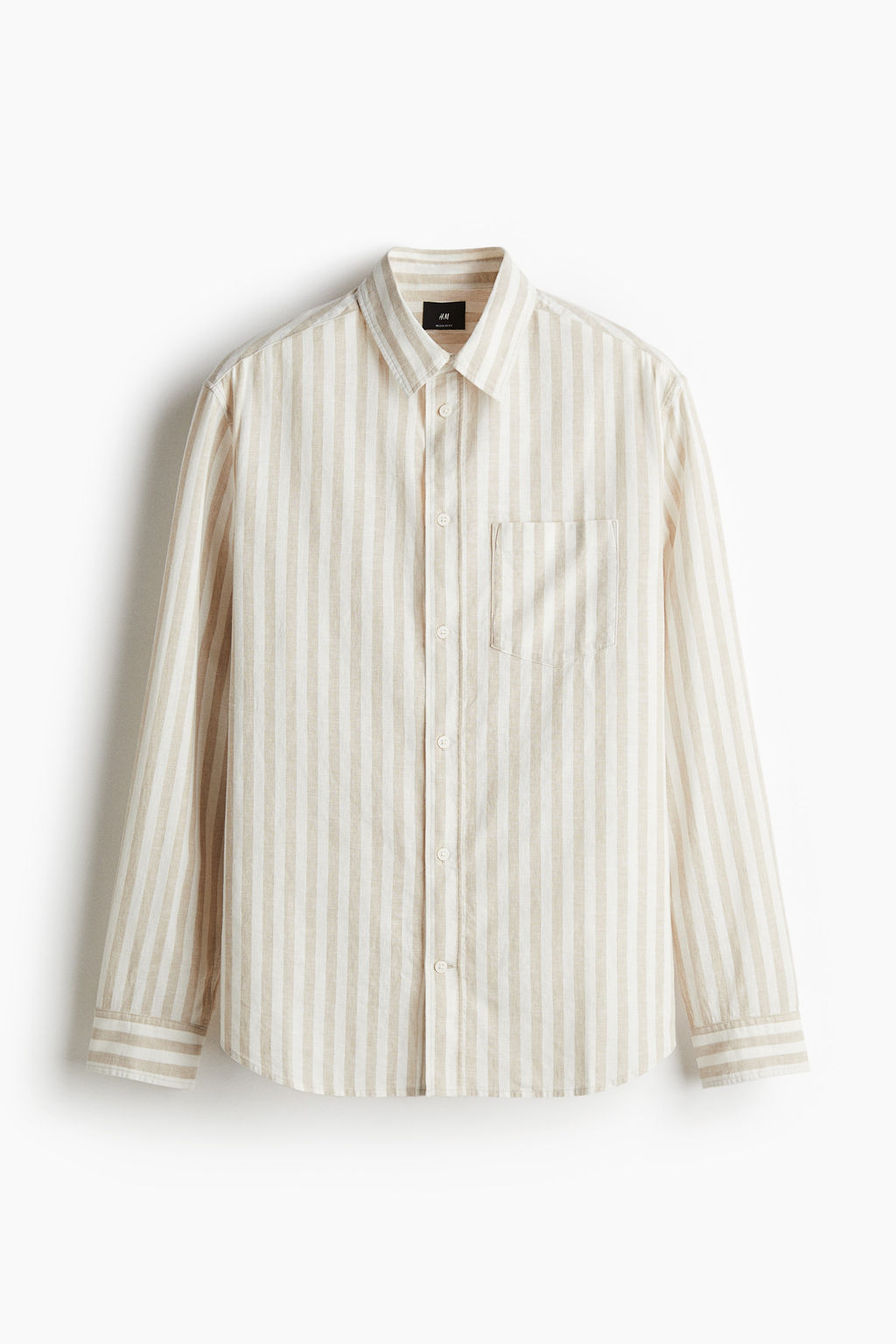 Camisa en mezcla de lino Regular Fit - H&m фото 2