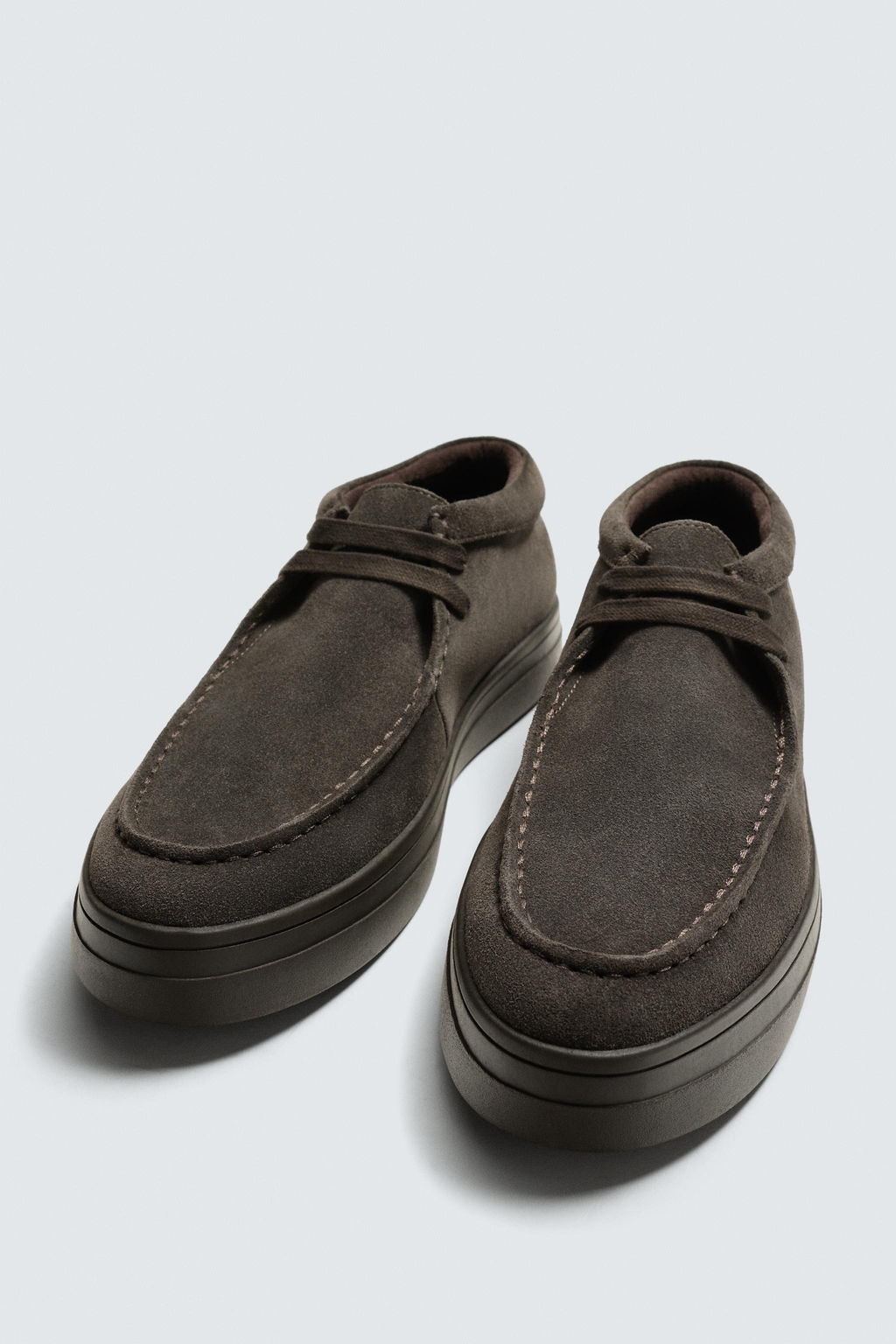 LEATHER MOC TOE SHOES - Zara фото 12