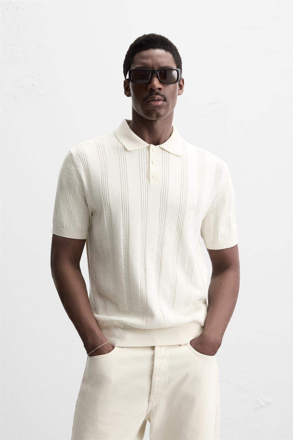 RIBBED KNIT POLO SHIRT - Zara фото 10