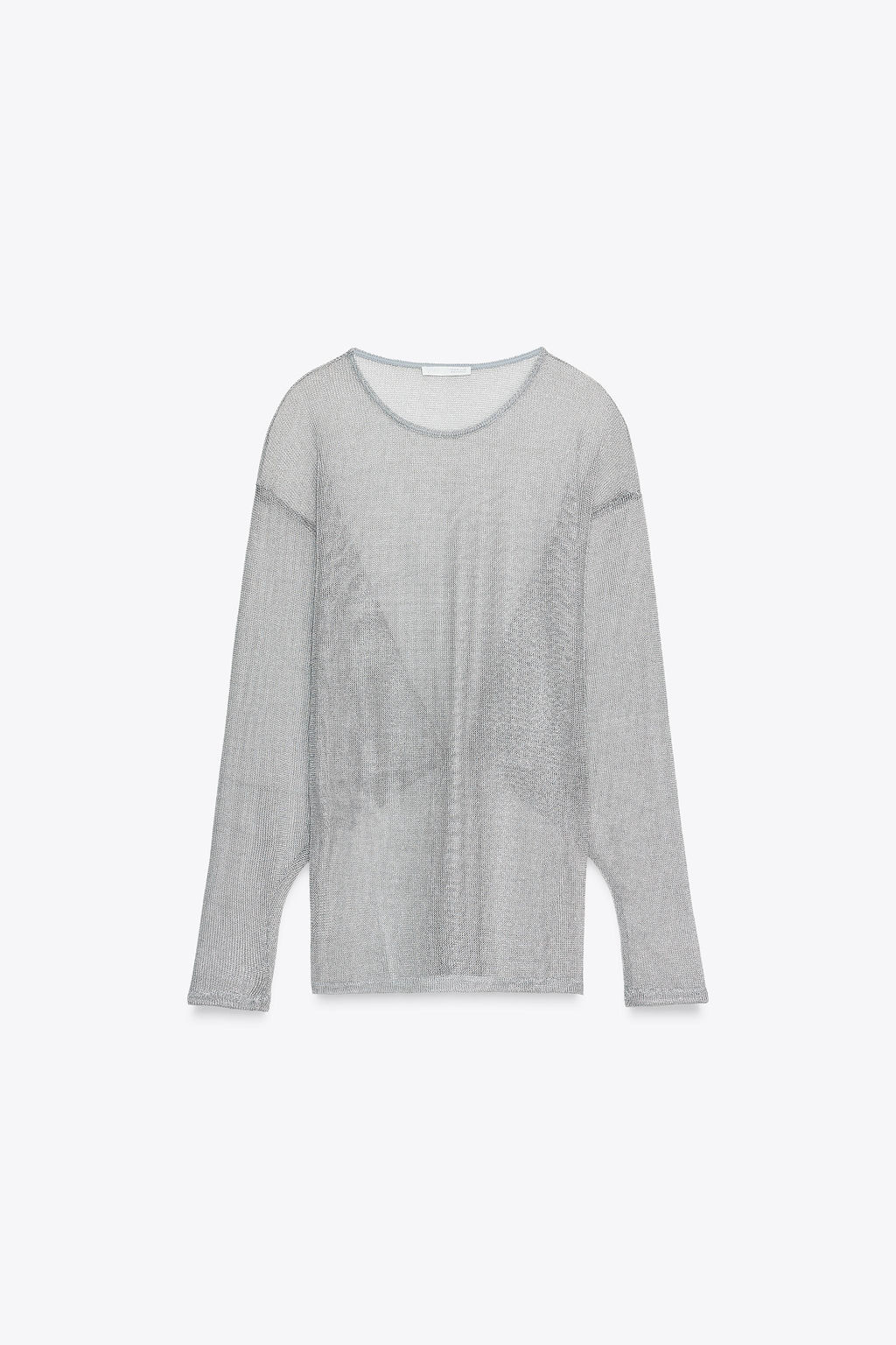 METALLIC THREAD BATWING SLEEVE TOP - Zara фото 10