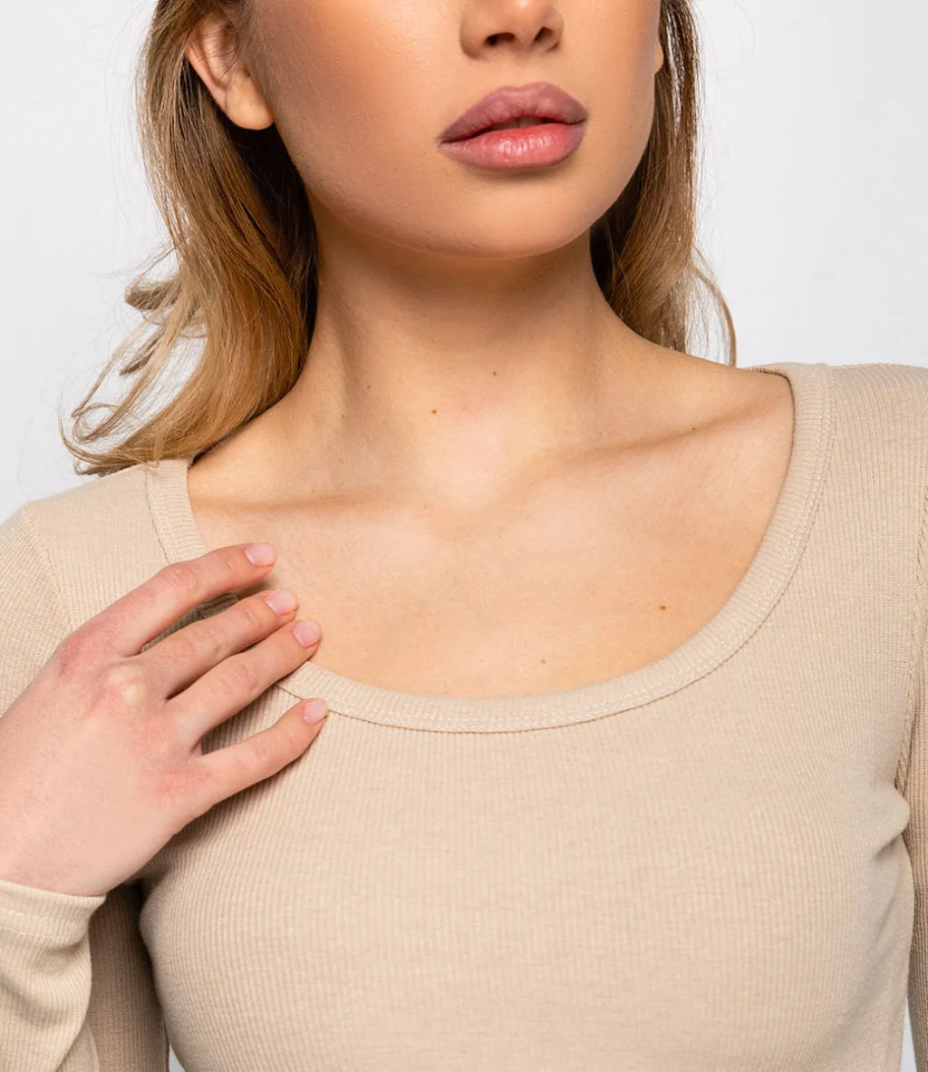 Кроп-Топ #КТ1121 (3), бежевый