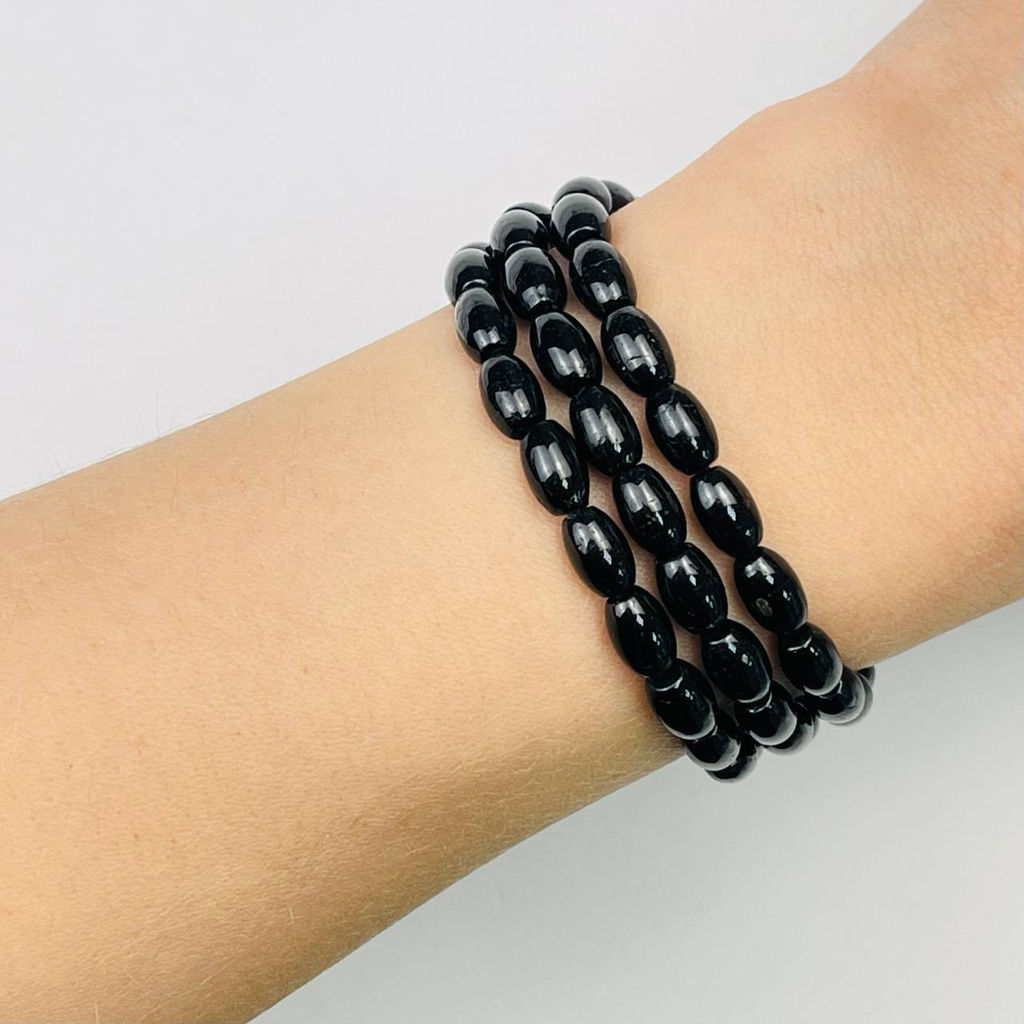 Бусины для украшений из черного Турмалина "Шерл"