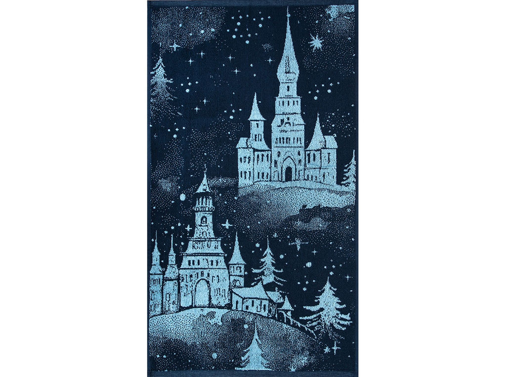 Полотенце махровое 6с103.412ж1 Зимняя сказка(джинс) 50х90см