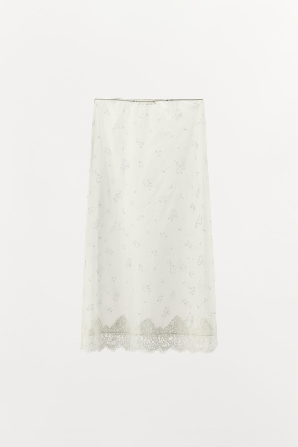FALDA NYLON FLORES / Blanco / Gris - Zara фото 6