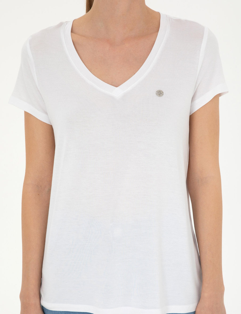 Beyaz Comfort Fit Basic Ti__rt