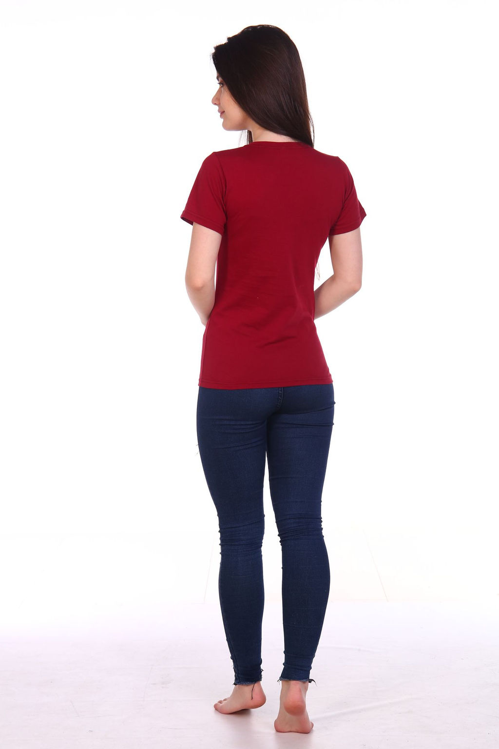 Футболка женская, с вышивкой, модель 157, трикотаж (Эйфелева башня, бордо) - Ивановотекстиль фото 2