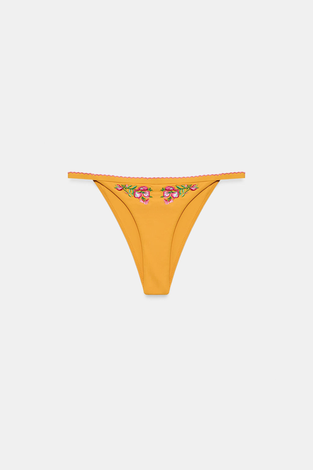 BRAGUITA BIKINI BORDADOS FLORES / Amarillo - Zara фото 8