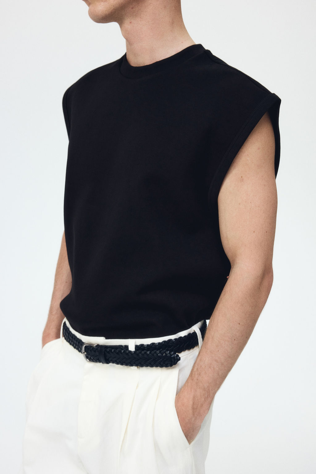 Camiseta sin mangas efecto neopreno Relaxed Fit - H&m фото 7