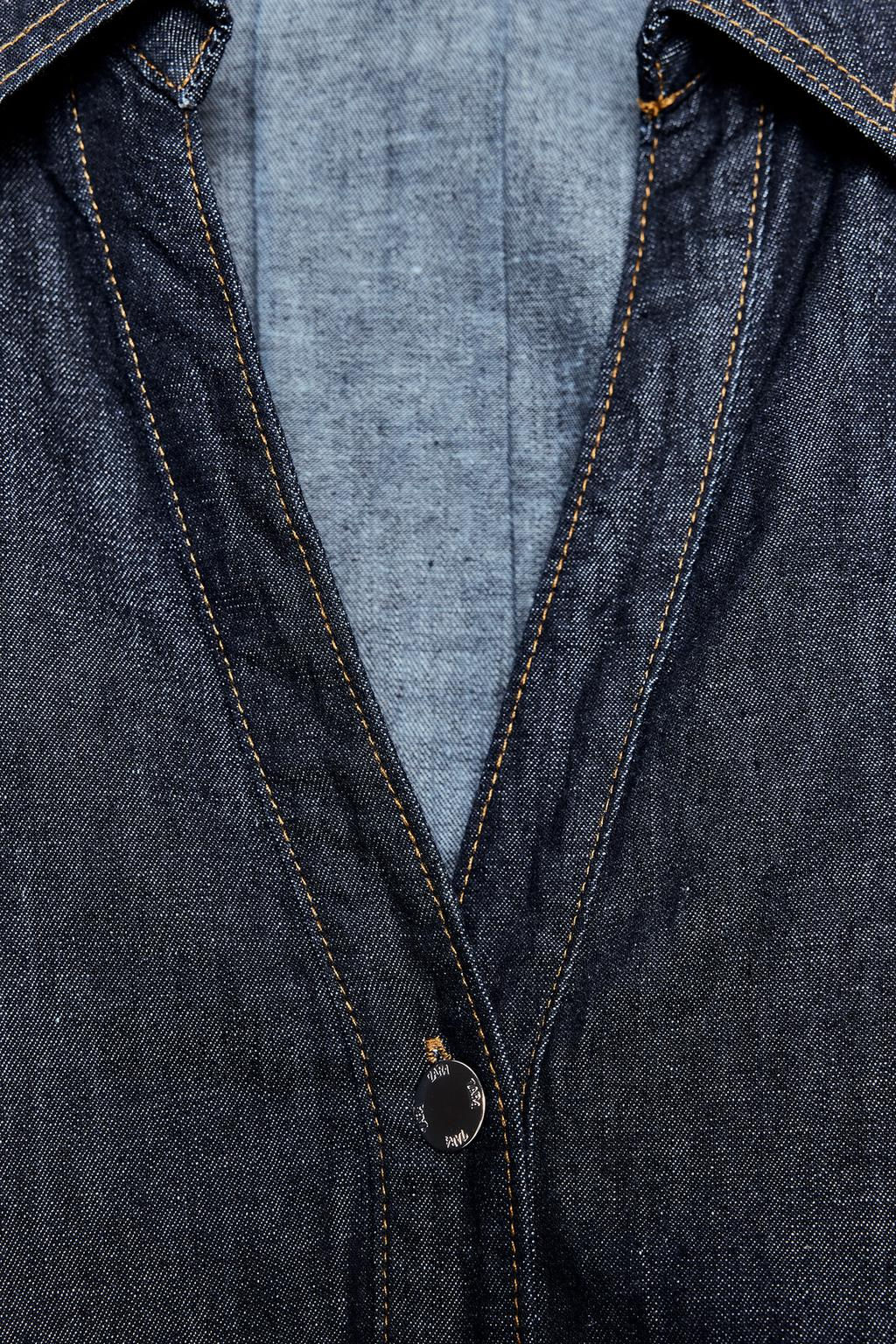 Z1975 WIDE SLEEVE DENIM SHIRT - Zara фото 7