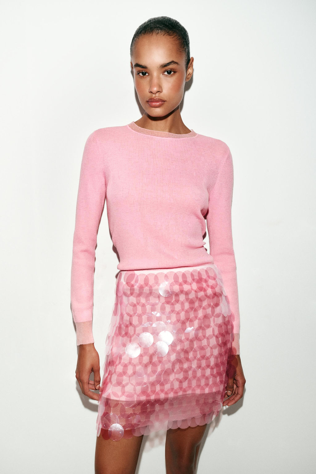 FALDA MINI LENTEJUELAS / Rosa - Zara фото 2