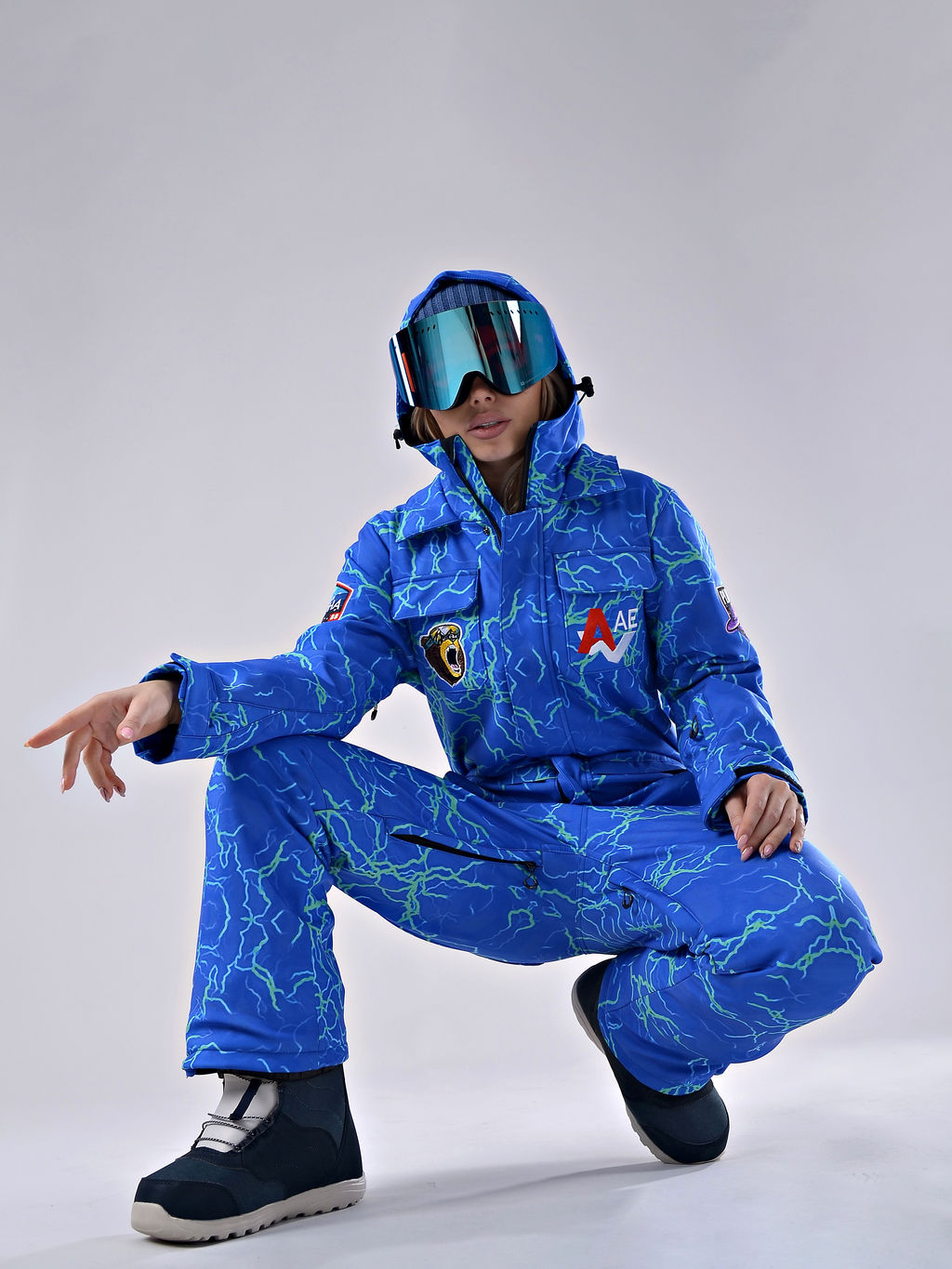 Женский зимний сноубордический комбинезон Alpha Endless 222/220518-2_012 Голубой  фото 14
