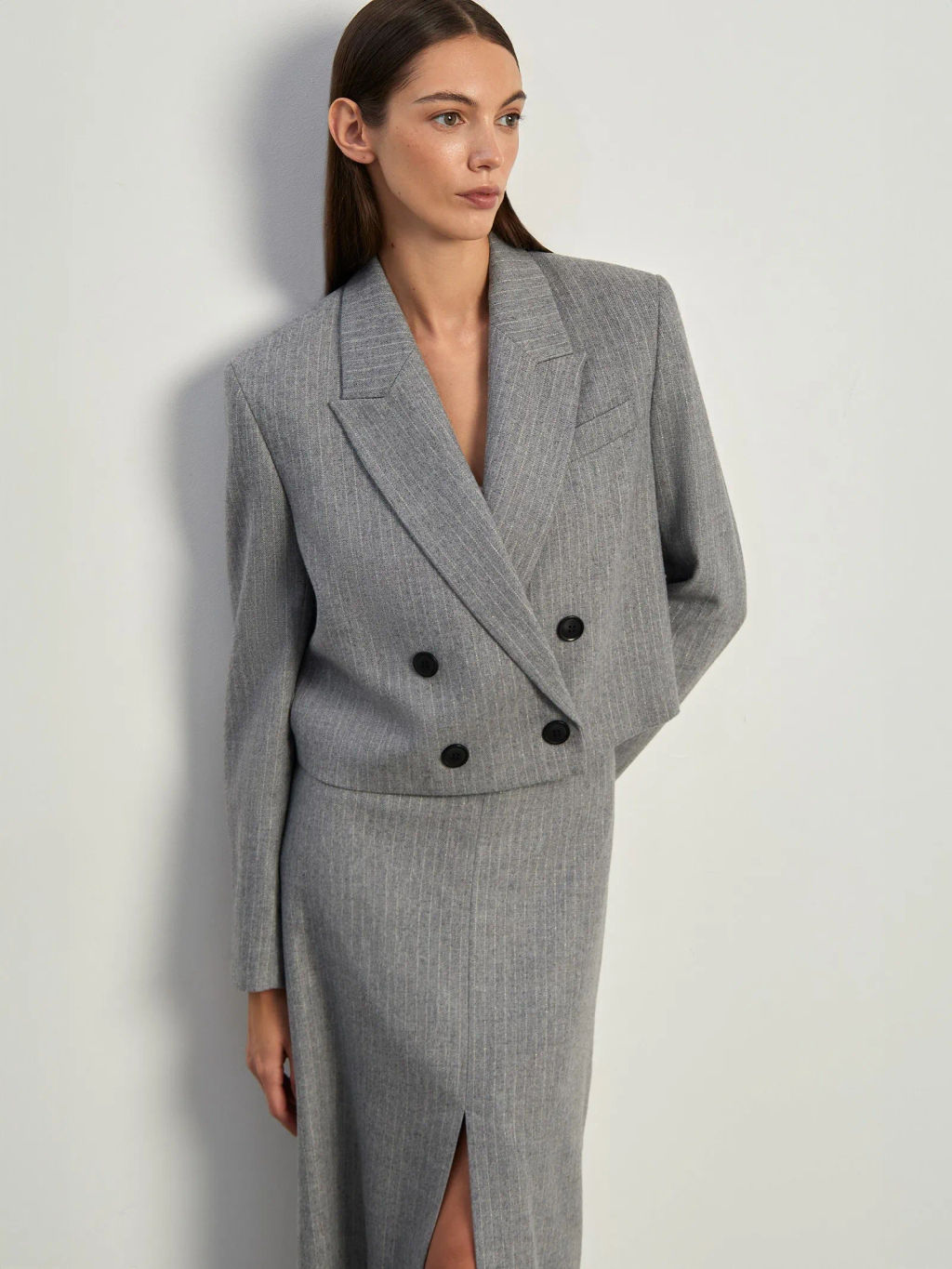 Двубортный жакет укороченный, ML779/whale