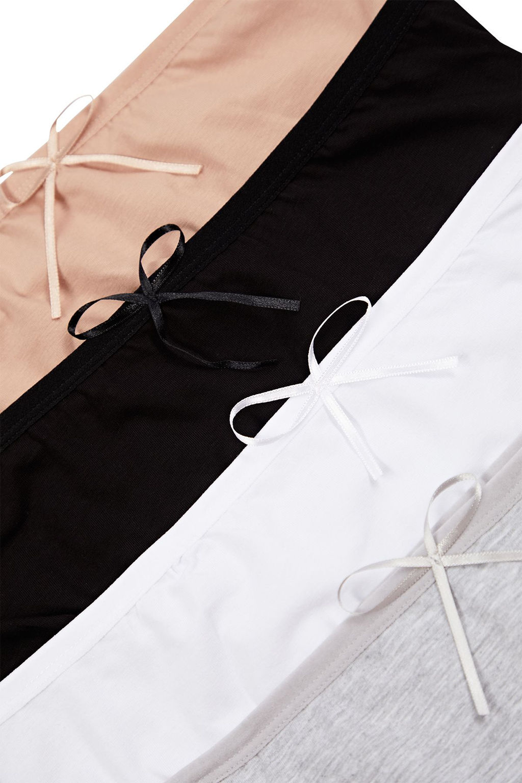 Trendyolmilla Siyah-Cok Renkli 4lu Paket Pamuklu Kurdele/Fiyonk Detayl? Hipster Orme Kulot THMSS24KU00040  фото 7