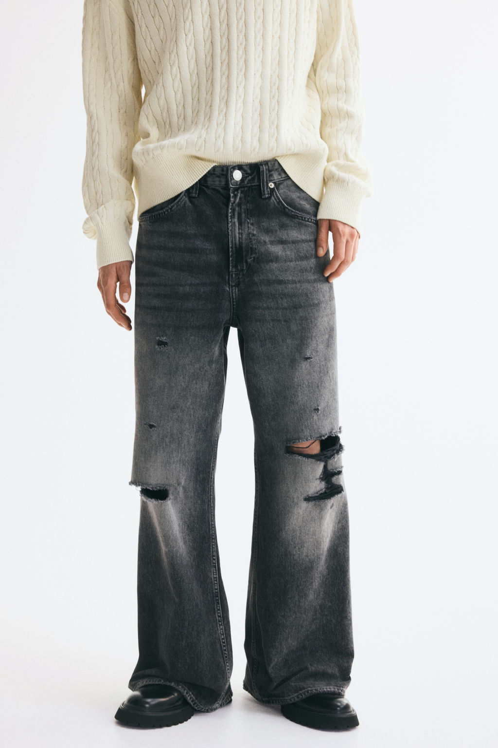 Loose Bootcut Jeans - H&m фото 8