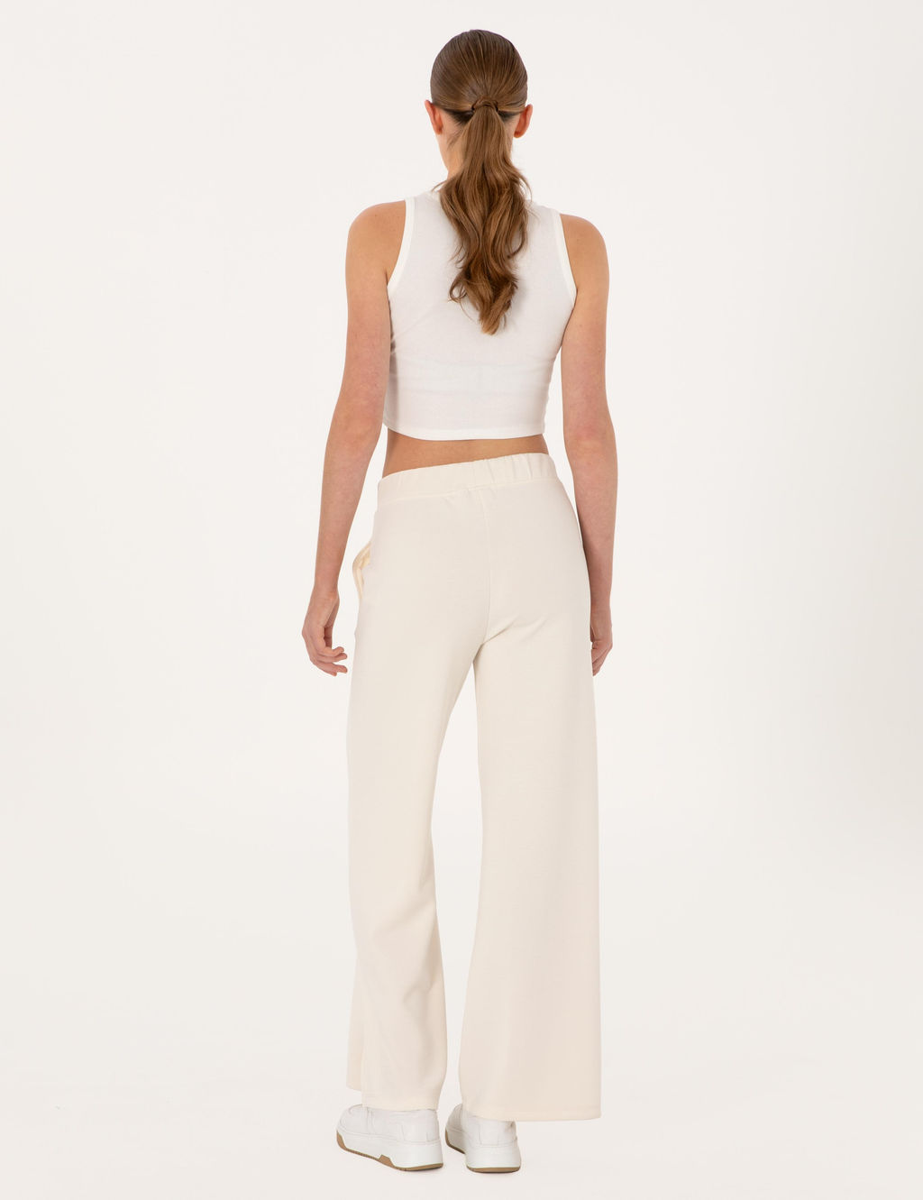 Штаны спортивные Flare Fit экрю из модала