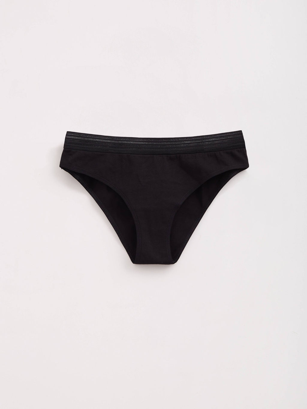 CONTE Poetic LB 1528 Трусы бикини из хлопка с ажурной тесьмой coffee-black - Conte elegant фото 7