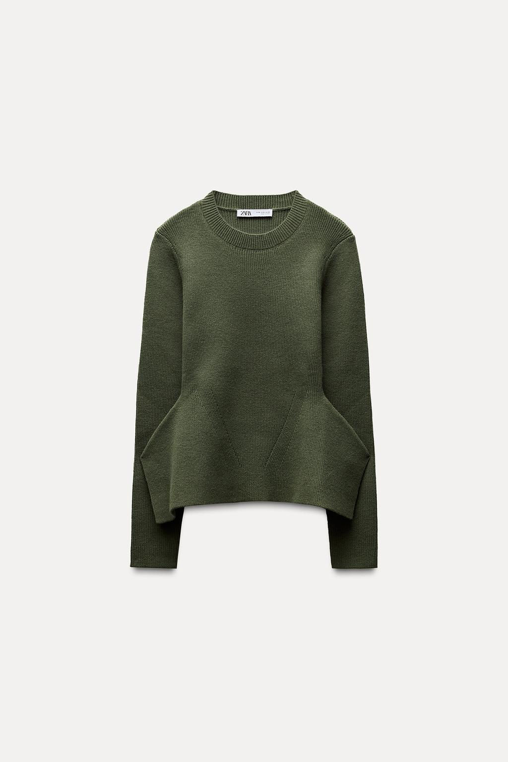 KNIT PEPLUM SWEATER - Zara фото 5