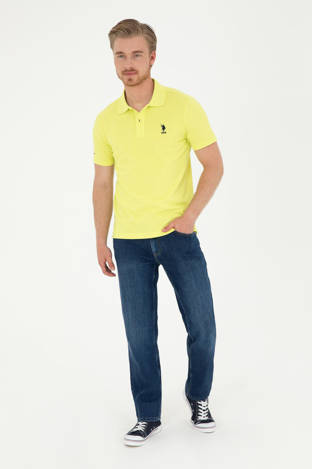 U. S. Polo Assn / Мужские сиреневые джинсовые брюки - U.s. polo assn фото 9