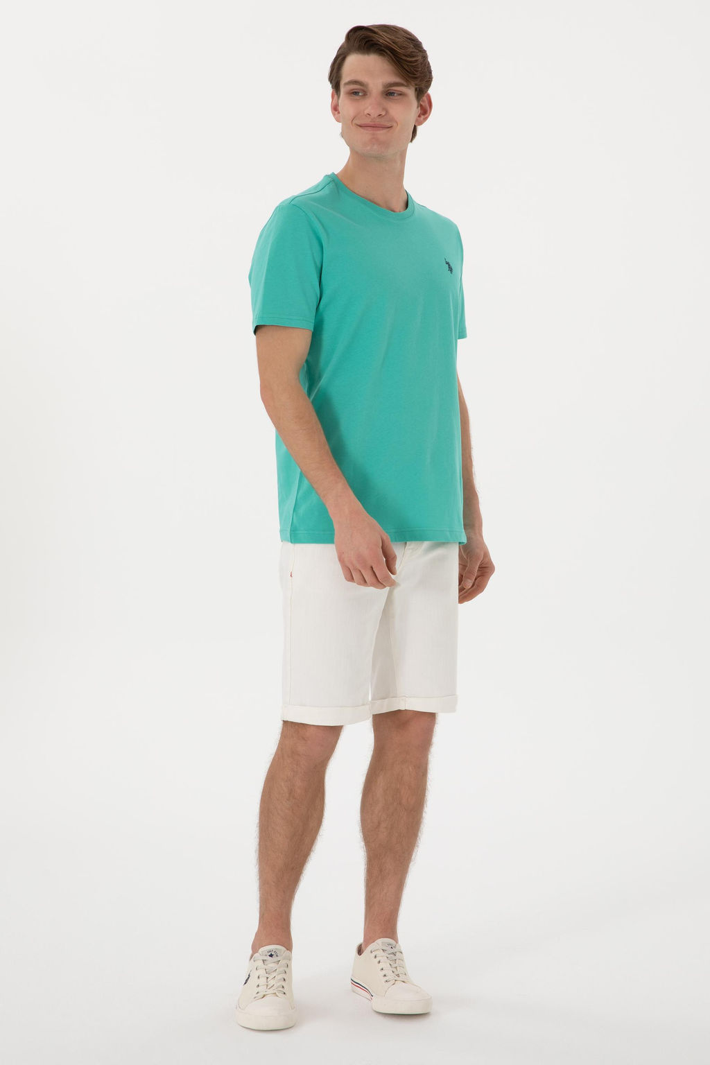Erkek Regular Fit Bisiklet Yaka Mint Basic Ti__rt