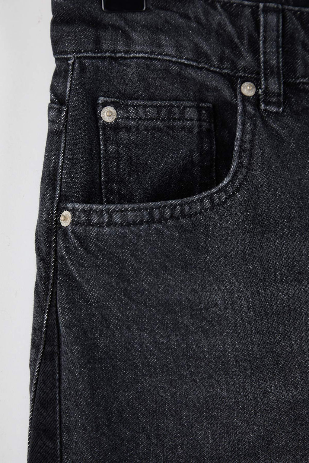 Ozel Koleksiyon Mavi Yuksek Bel Renk Bloklu Wide Leg Genis Paca Jeans TWOAW26JE00099 - Trendyolmilla фото 9