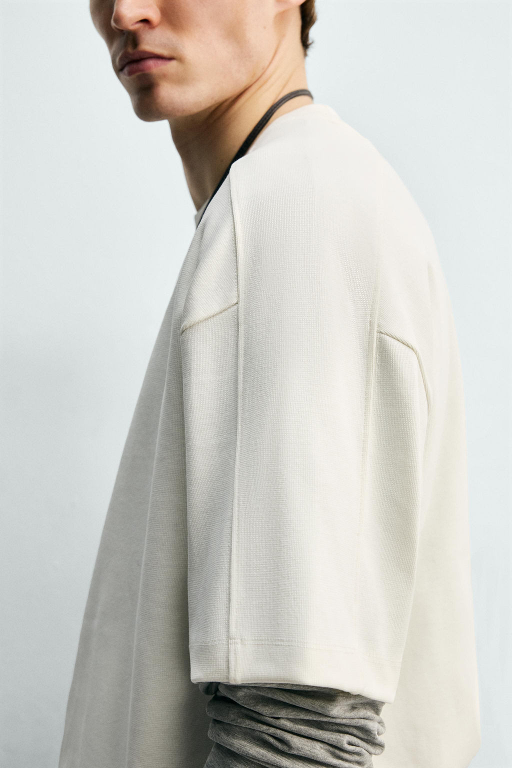 COMPACT TEXTURED SWEATSHIRT - Zara фото 6