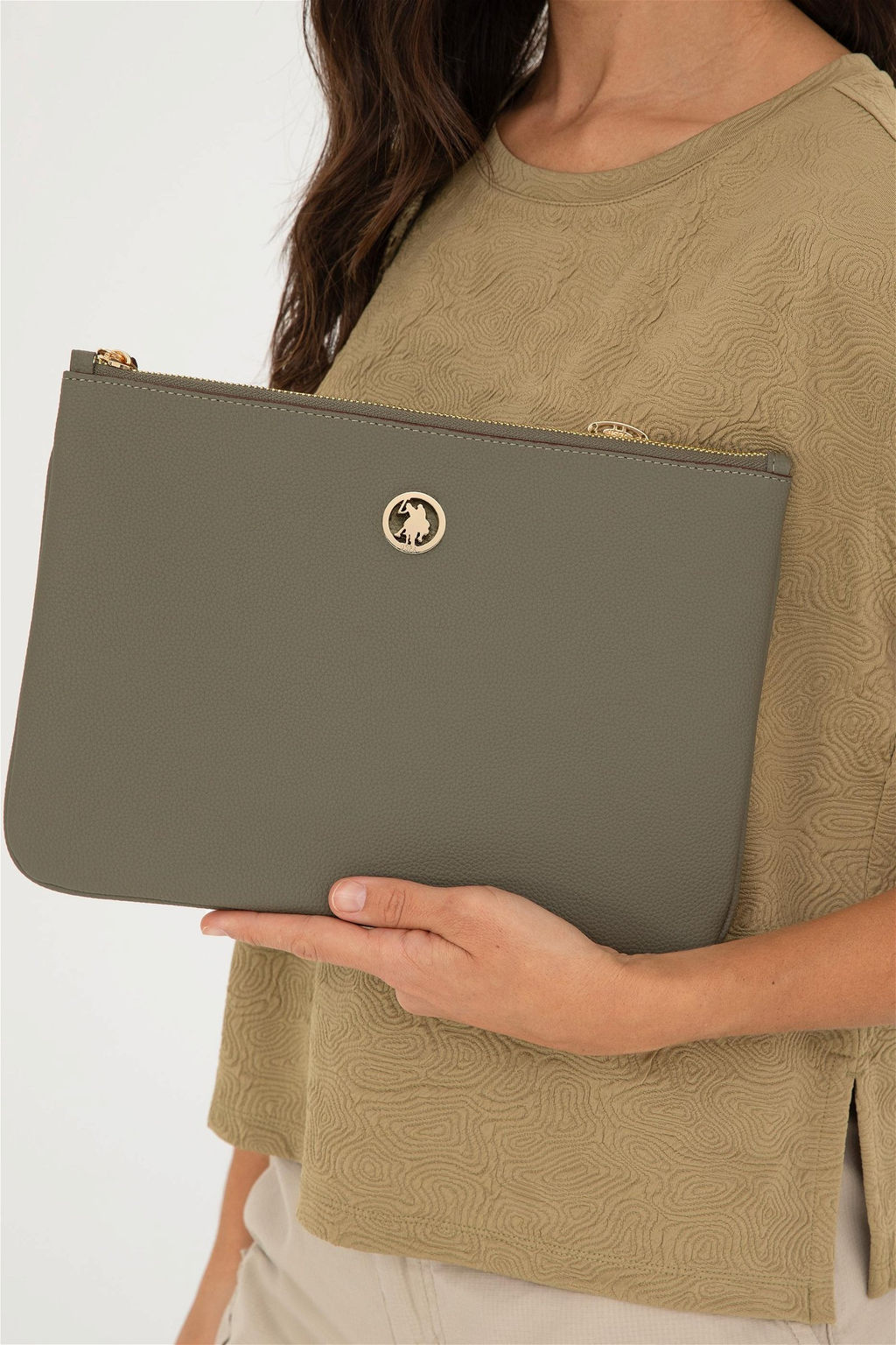 U. S. Polo Assn / Женская сумочка светло-хаки - U.s. polo assn фото 2