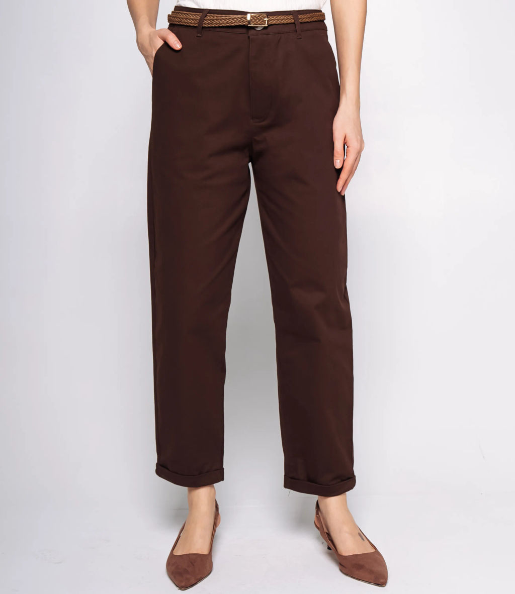 Брюки #ОКТ215001, шоколадный