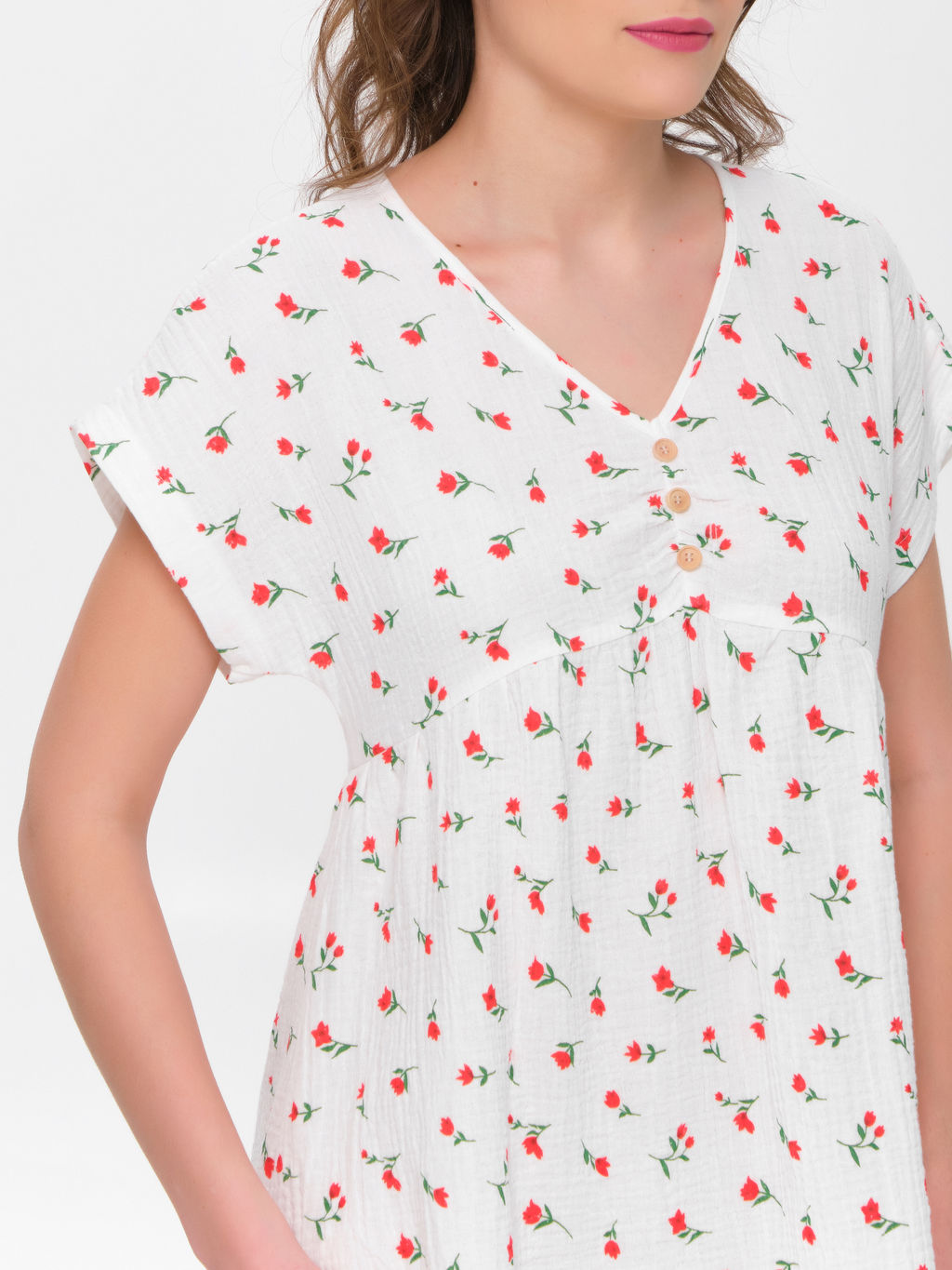 Платье из муслина с принтом