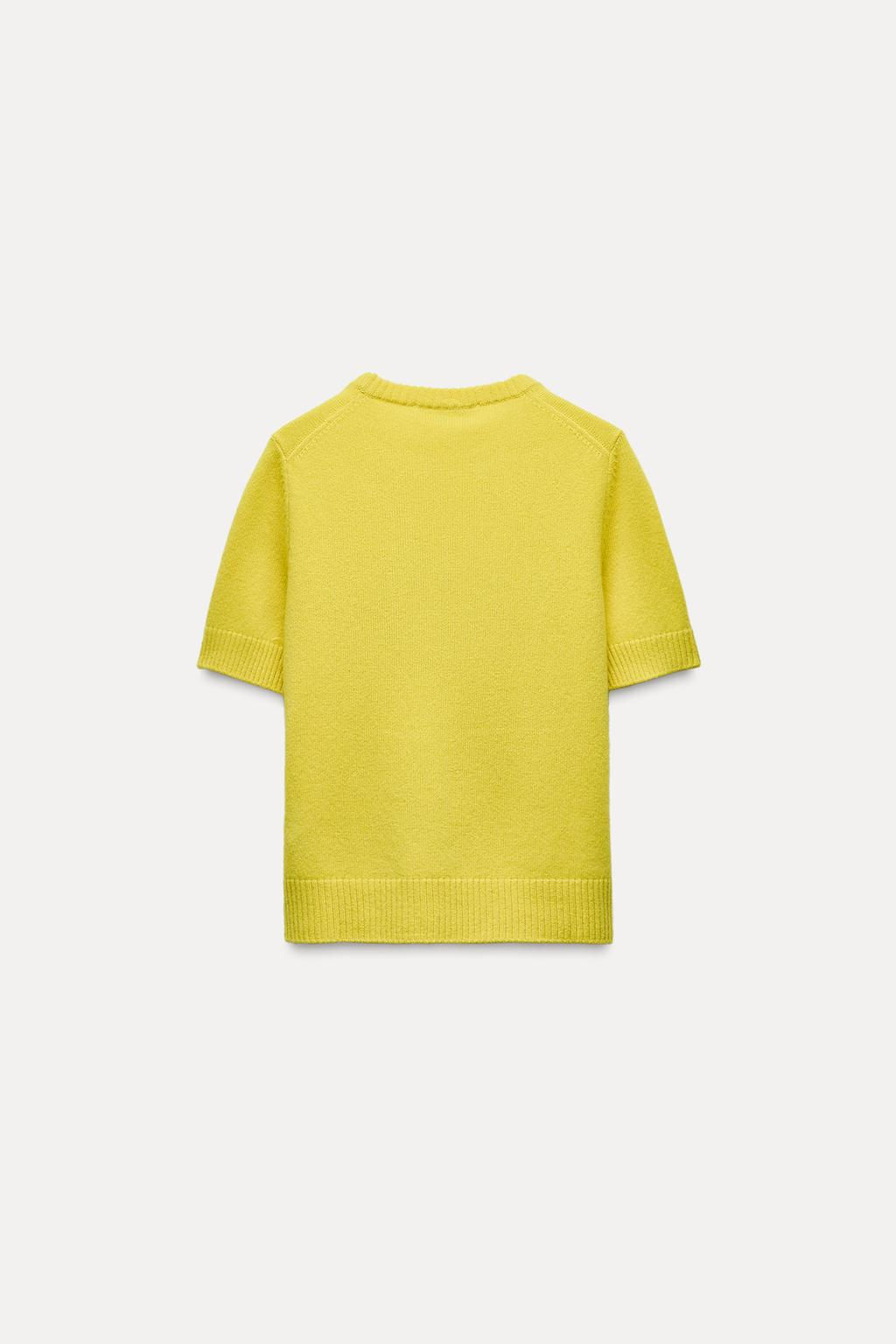 BASIC 100% WOOL SHORT SLEEVE TOP - Zara фото 12