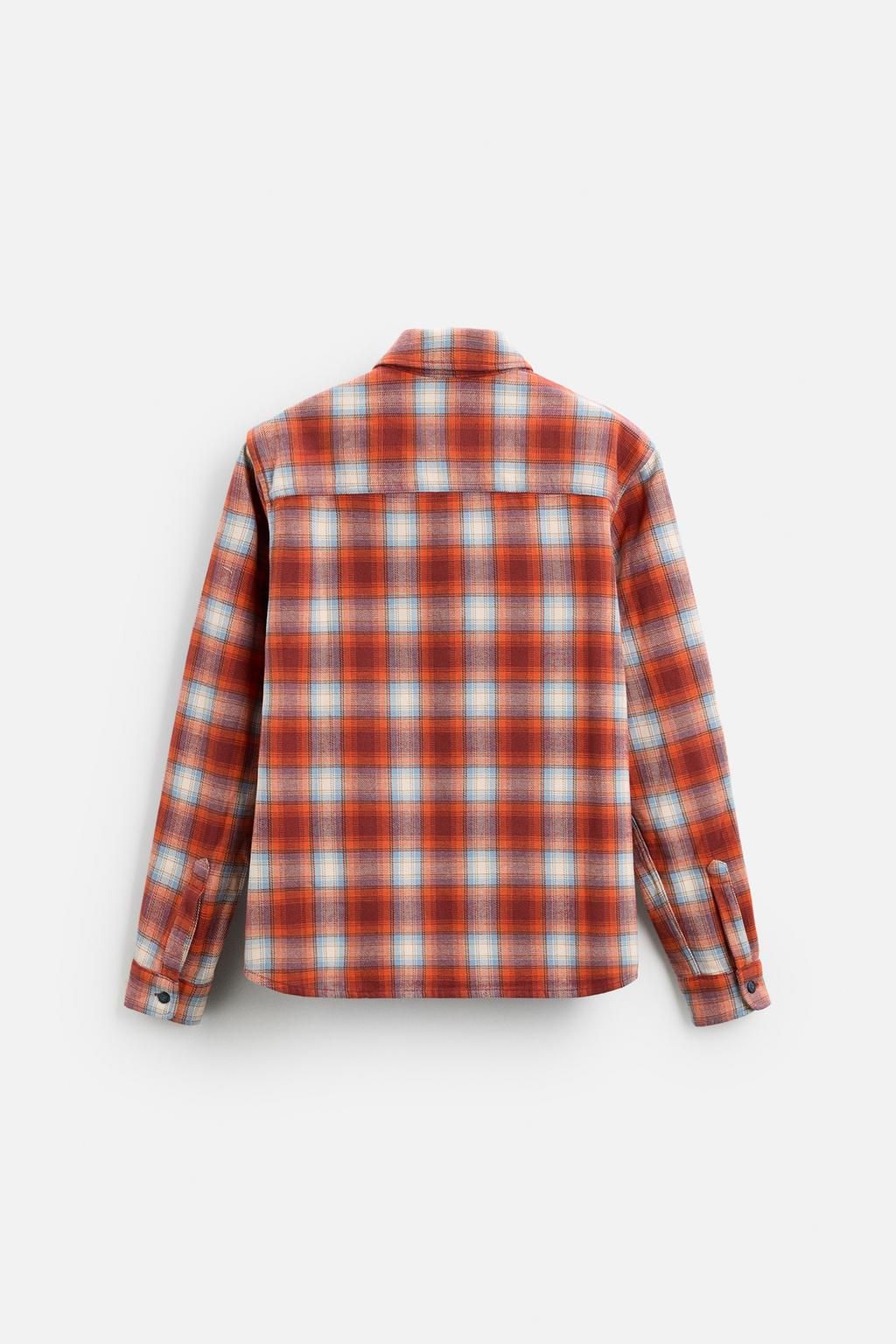 CHECKED FLANNEL SHIRT - Zara фото 7