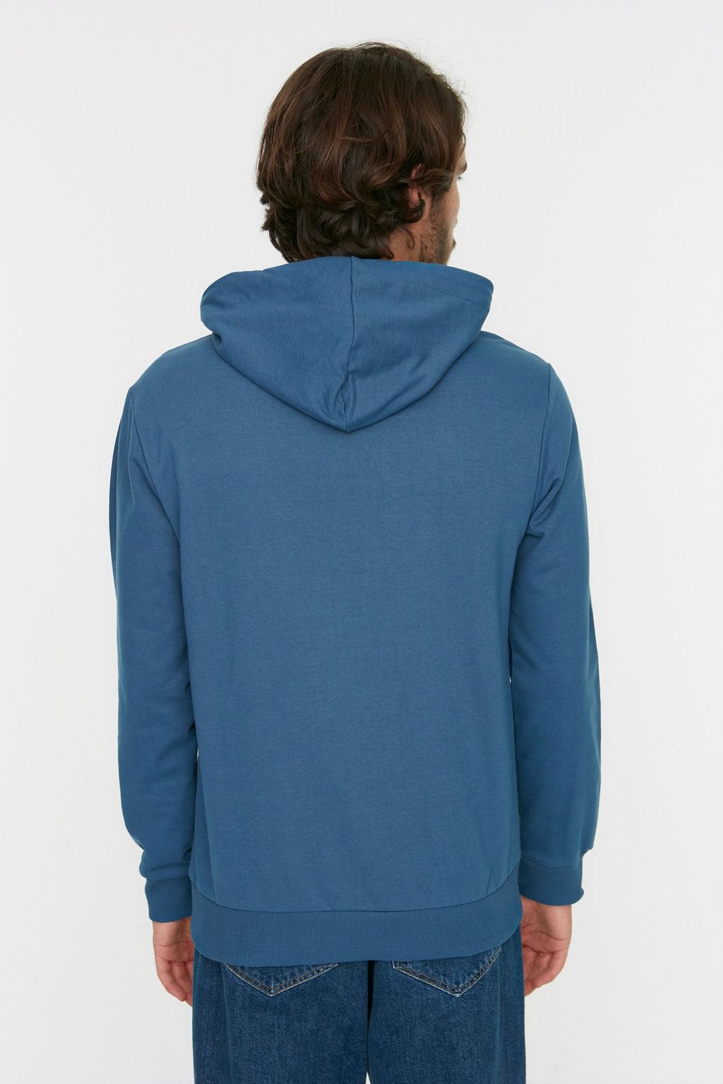TRENDYOL MAN Mavi Regular/Normal Kesim Kapusonlu Uzun Kollu Sweatshirt TMNAW20SW0162 - Trendyolmilla фото 63