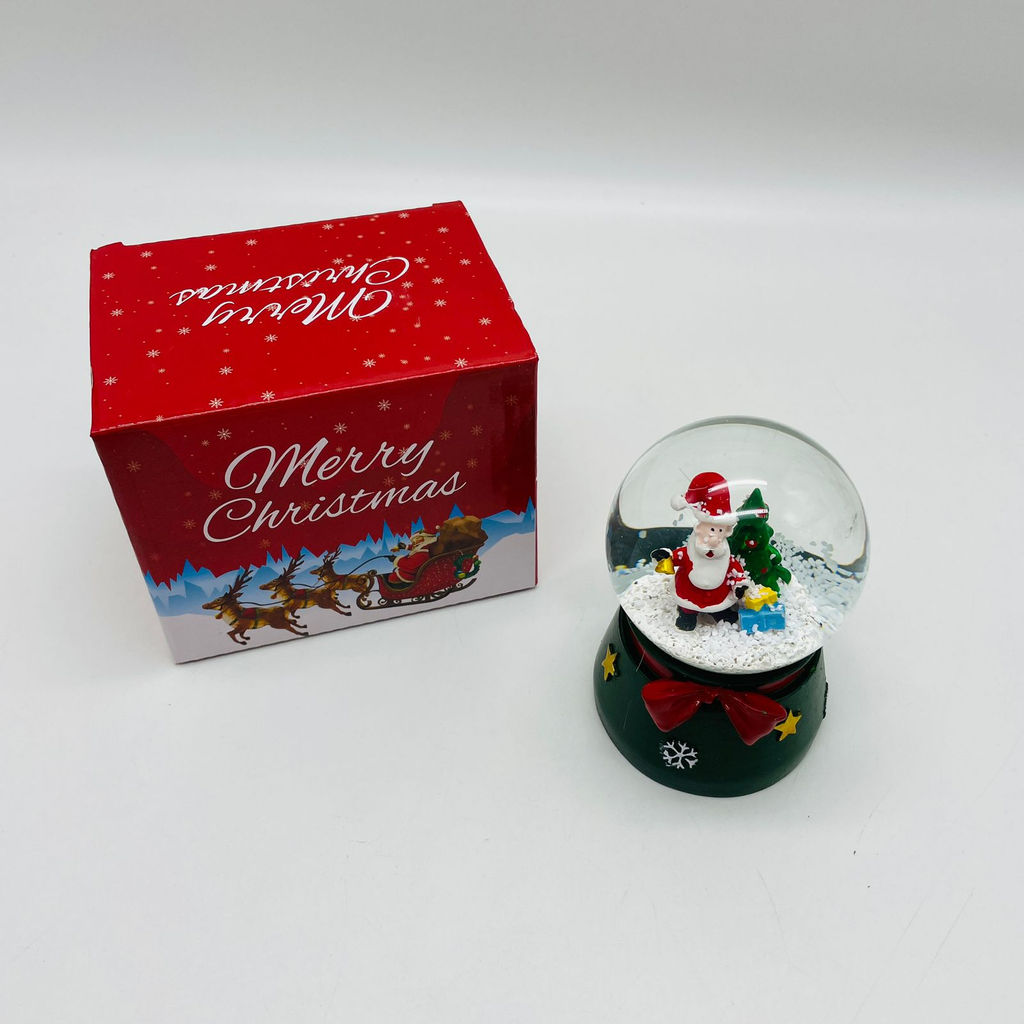 Новогодний декор - Снежный шар 10 см (стекло, свет) в ассортименте - Ип лебедев о.ю фото 2