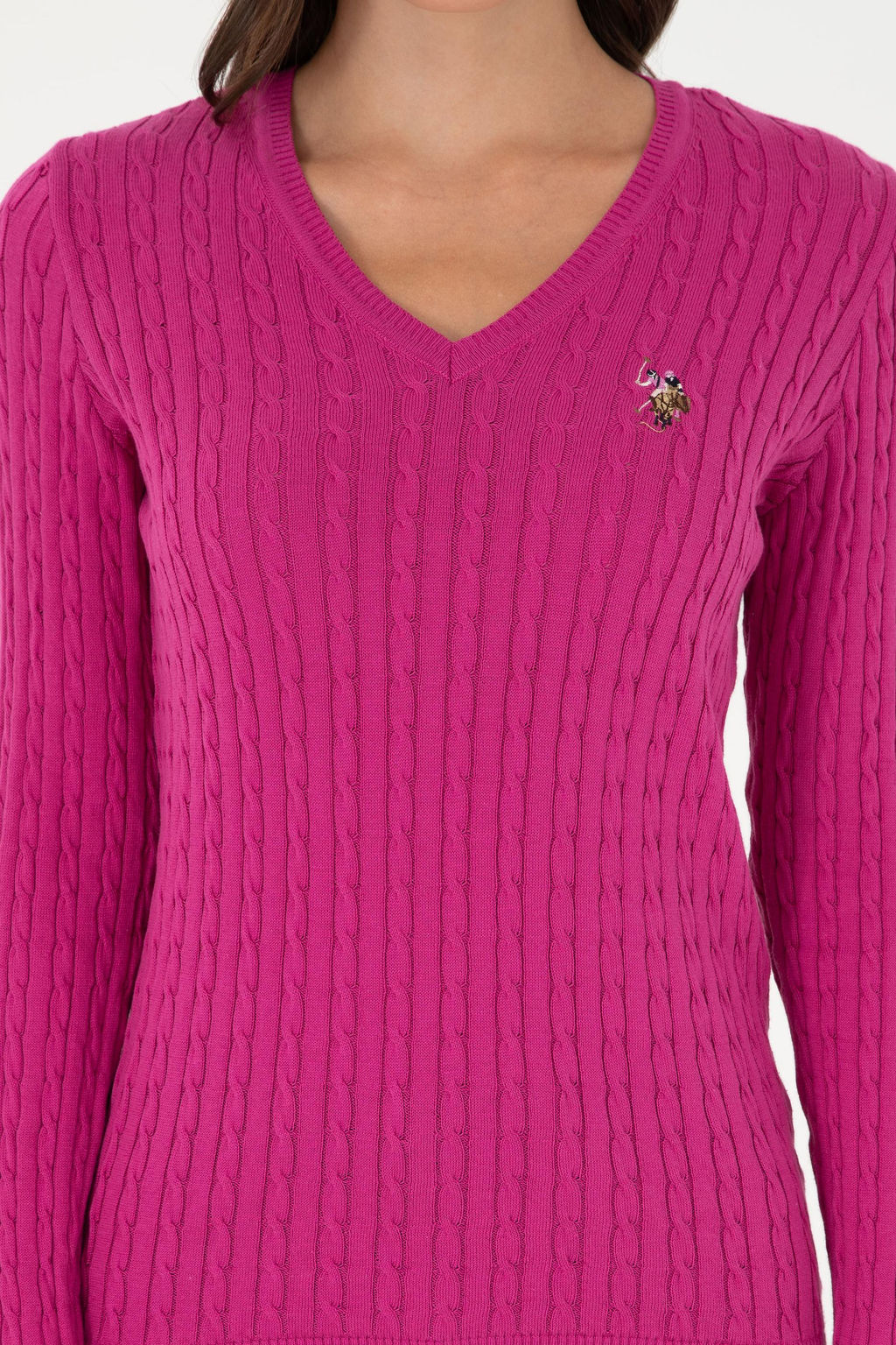 Женщина Fuchsia Basic Sweater Surprise Discount в корзине - U.s. polo assn фото 13