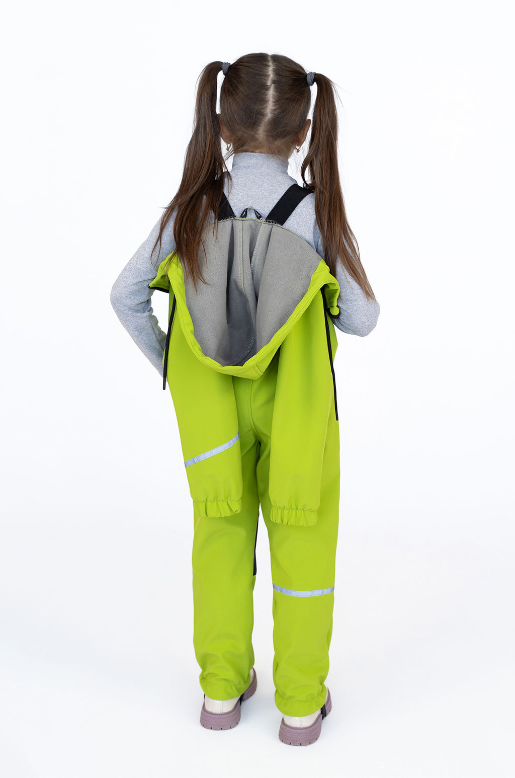 Комбинезон демисезонный из софтшелла зеленый - Arctic kids фото 18