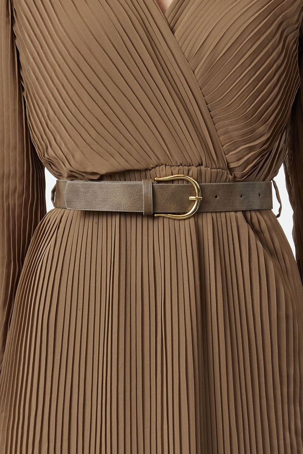 TRENDYOLMILLA Siyah Kemerli A Kesim Piliseli Maxi Astarl? Sifon Dokuma Elbise TWOAW24EL00471 фото 17