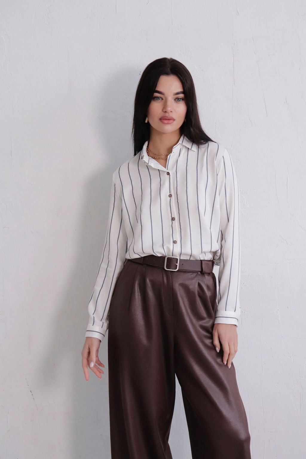 11456 Рубашка белая в полоску - Martichelli фото 2