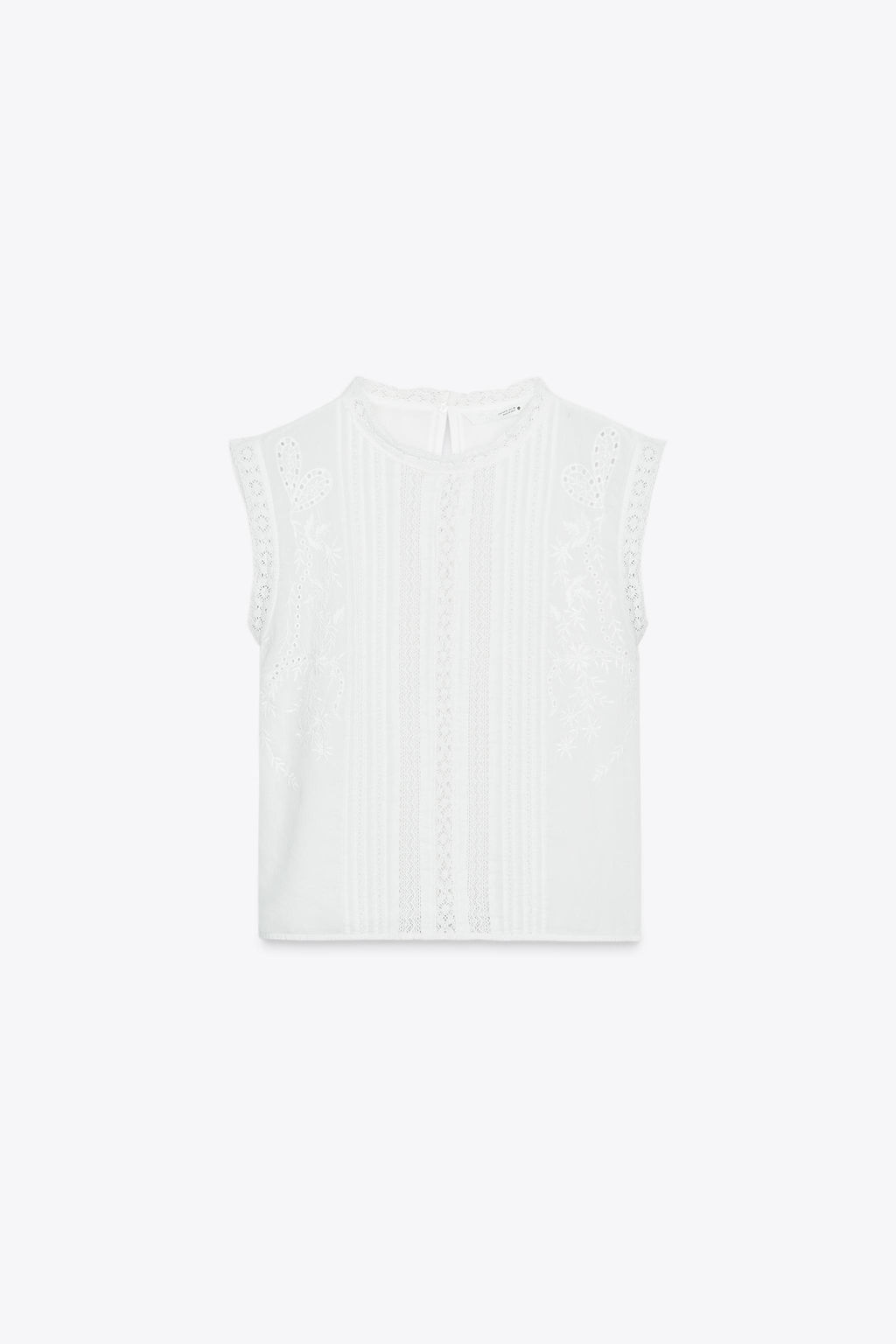 ZW COLLECTION LADDER STITCH SLEEVELESS BLOUSE - Zara фото 14