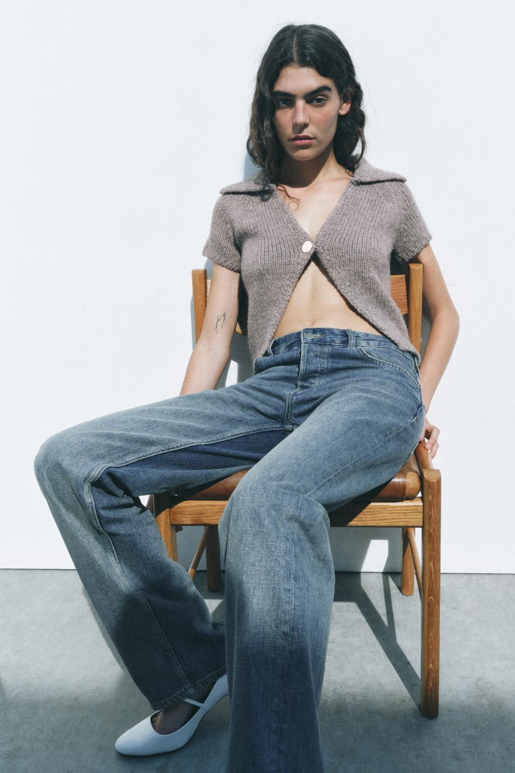 BUTTONED KNIT CARDIGAN - Zara фото 6