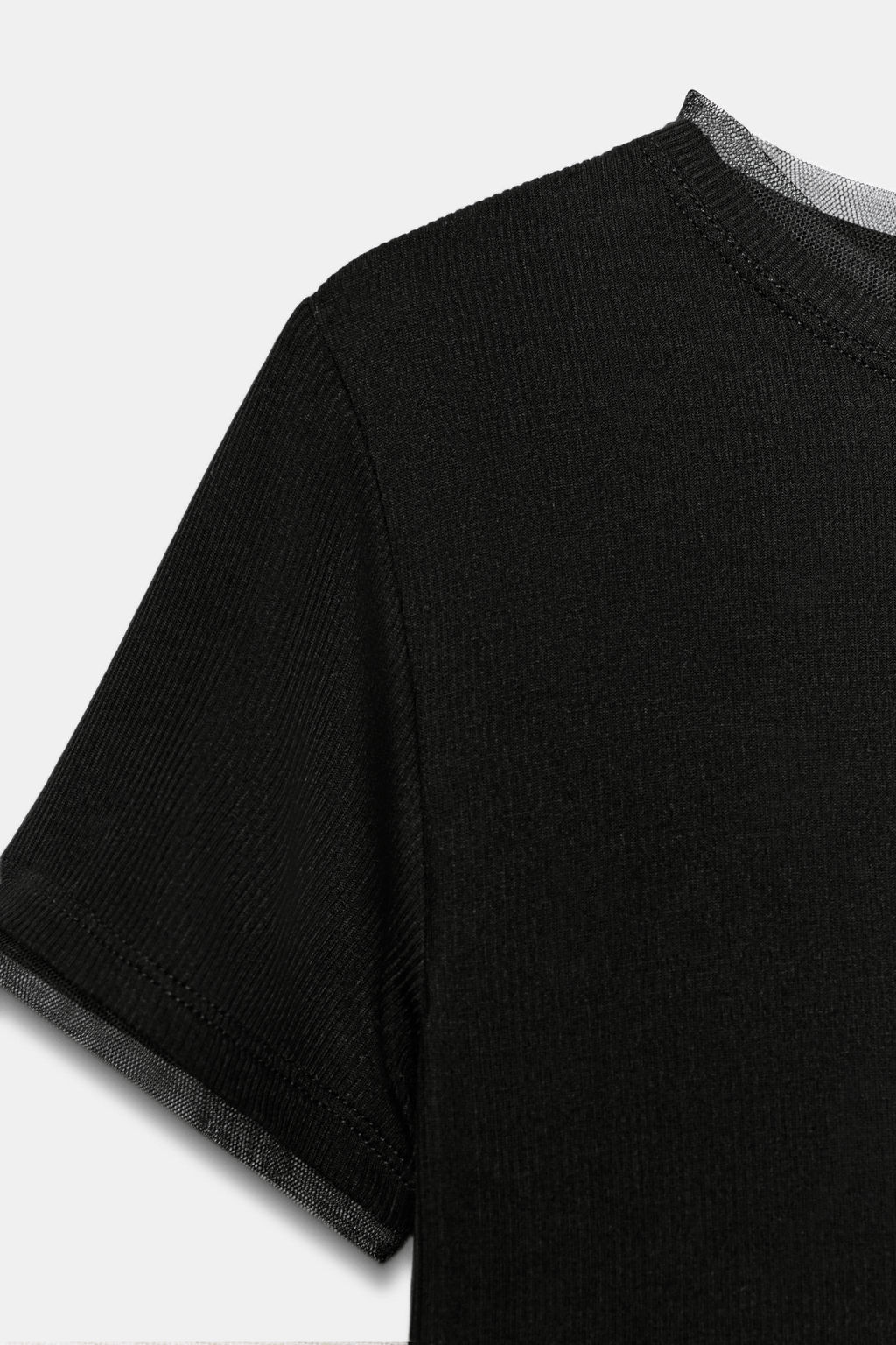 T-SHIRT WITH TULLE DETAIL - Zara фото 6