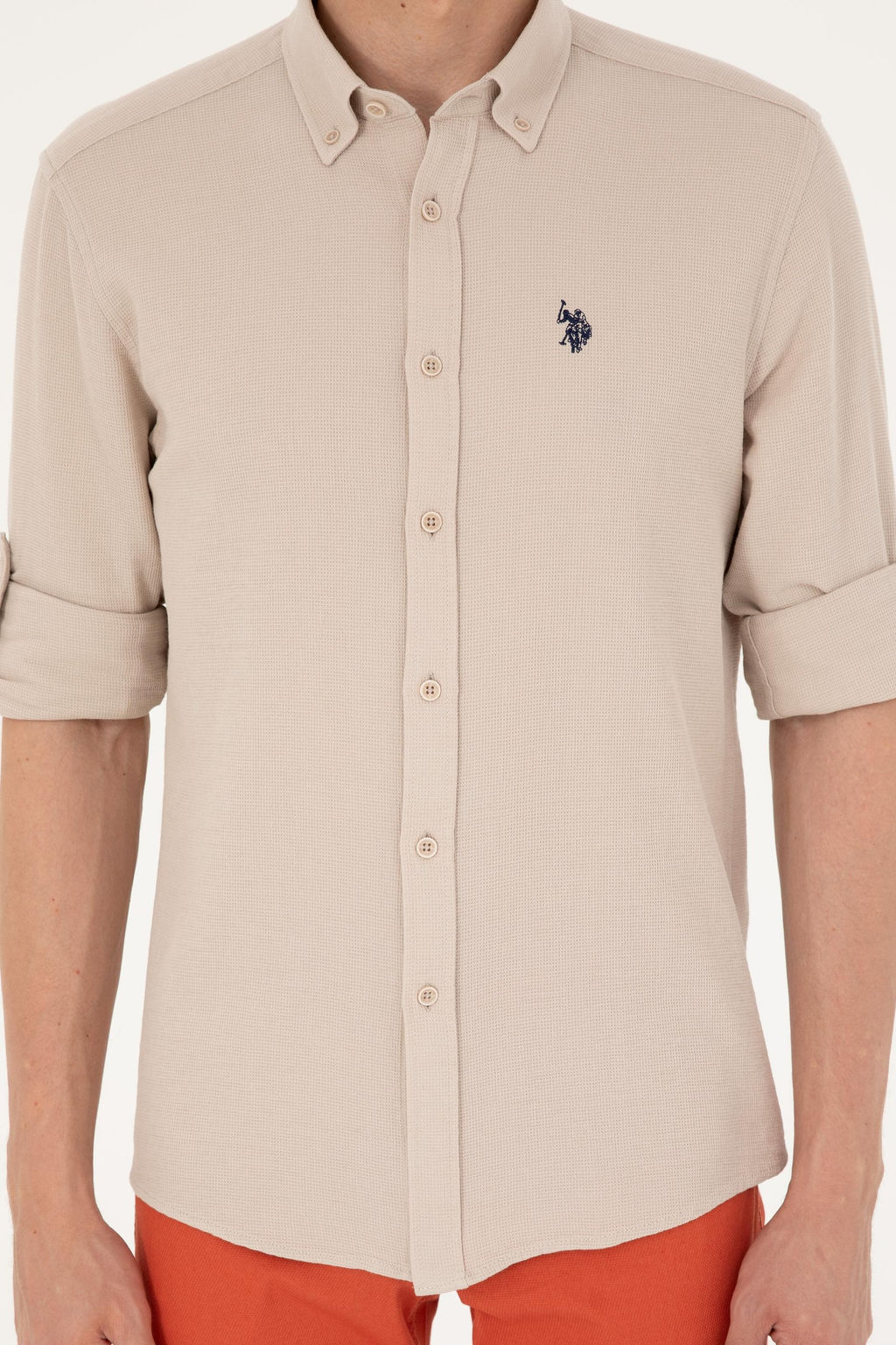 U. S. Polo Assn / Мужская рубашка с длинным рукавом Stone - U.s. polo assn фото 6