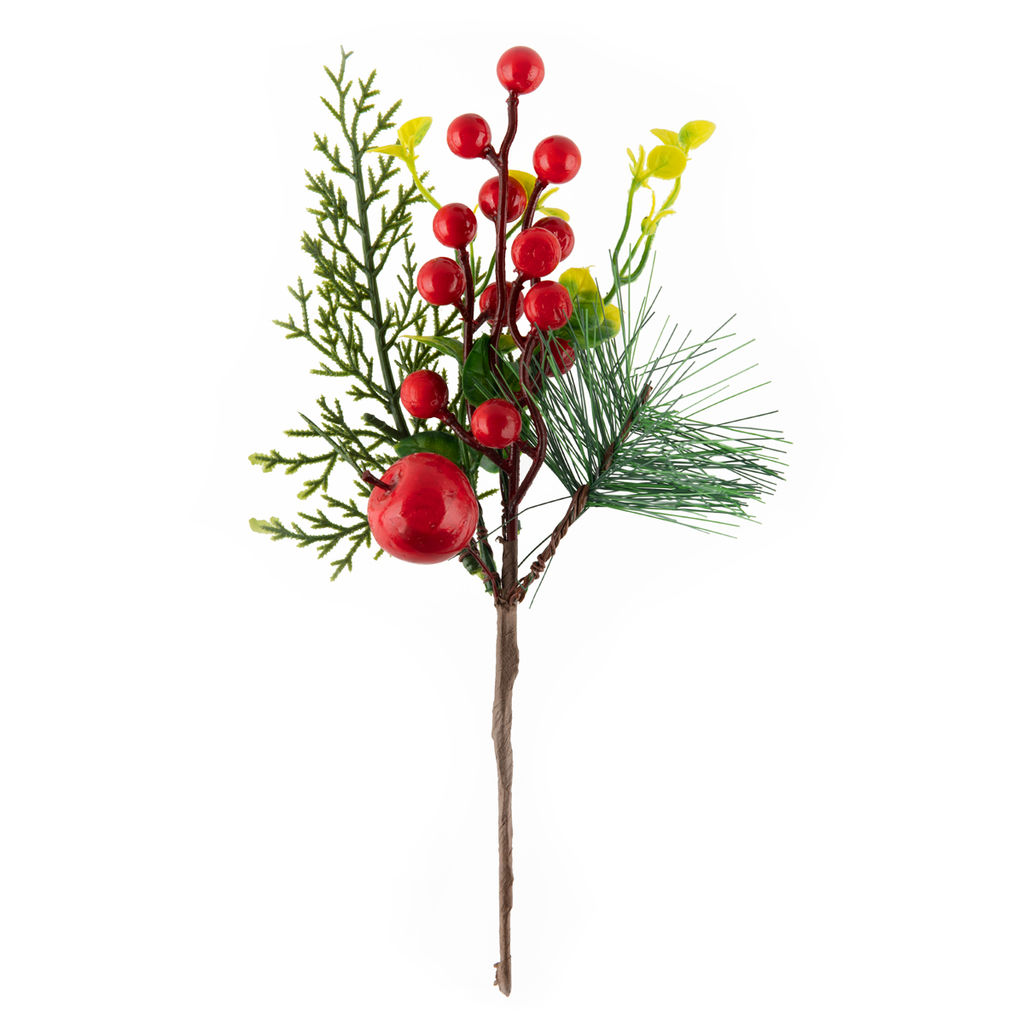 Blumentag VDF-125 Веточка хвойная с ягодами 3 х 1 шт. 26 см 01