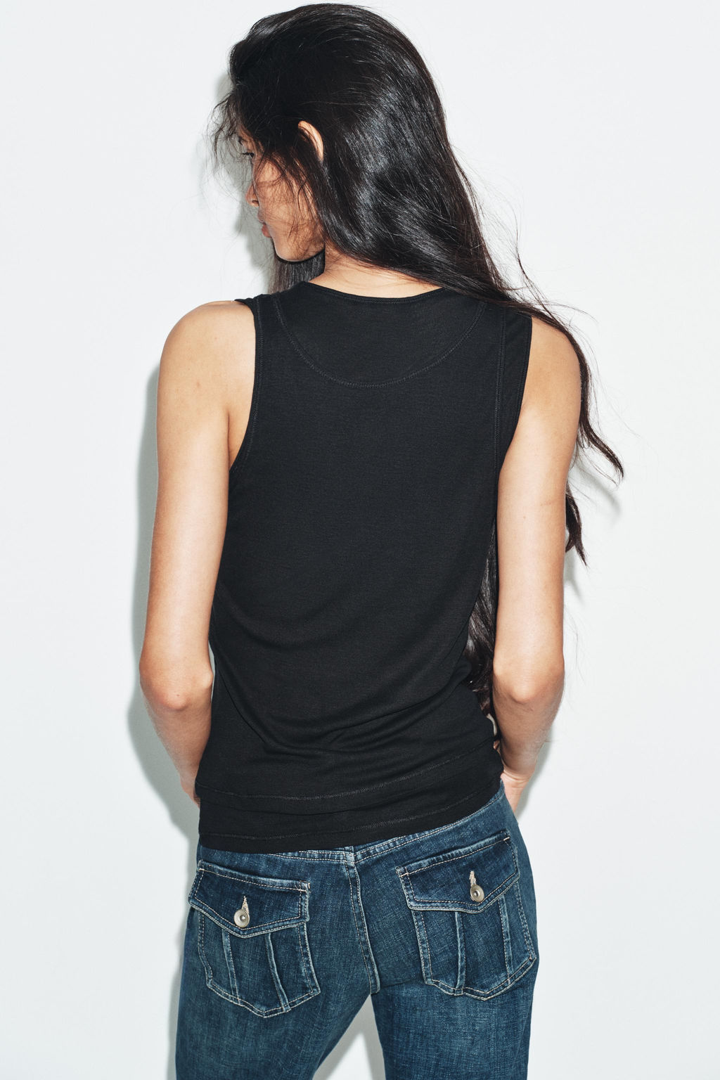 CAMISETA EFECTO DOBLE MANGA SISA / Carb?n - Zara фото 3