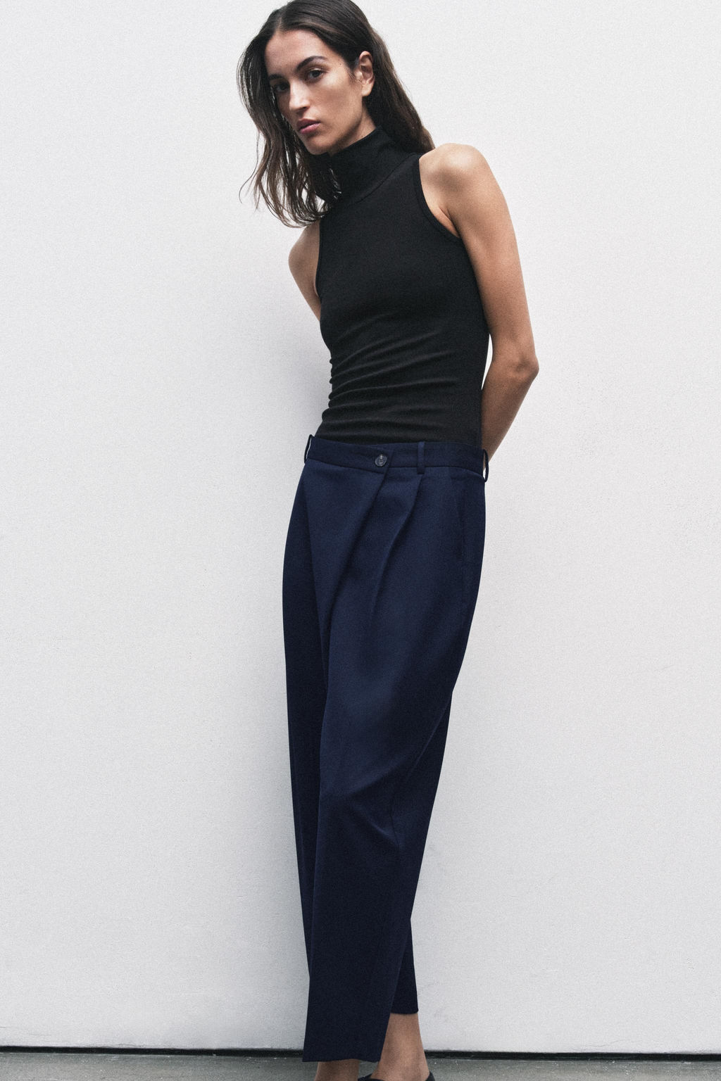 CROPPED TROUSERS WITH WRAP WAIST - Zara фото 12